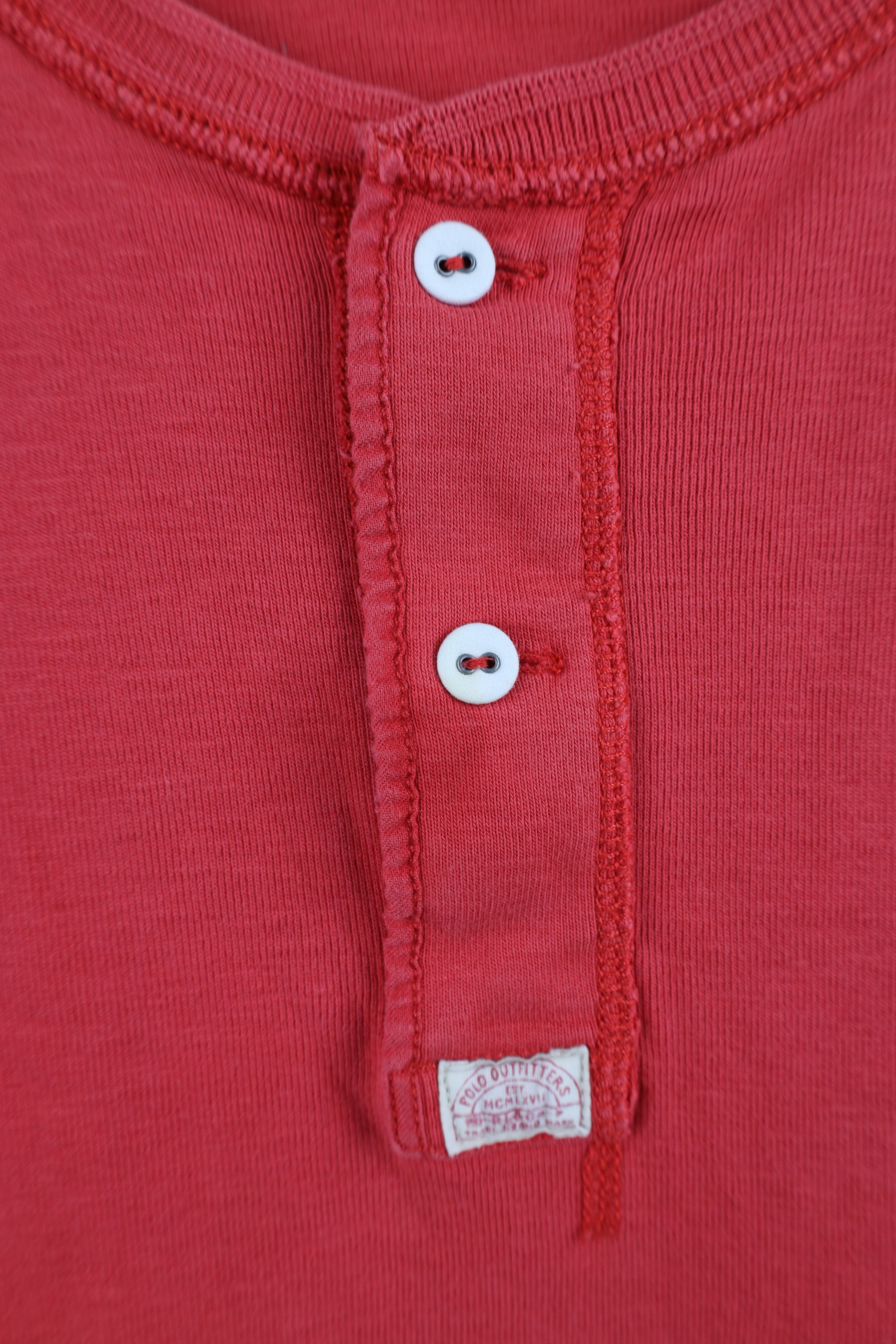 Ralph Lauren × Vintage Vintage 90s Ralph Lauren Ribbed Long Sleeve Henley T-Shirt Size US L / EU 52-54 / 3 - 5 Thumbnail