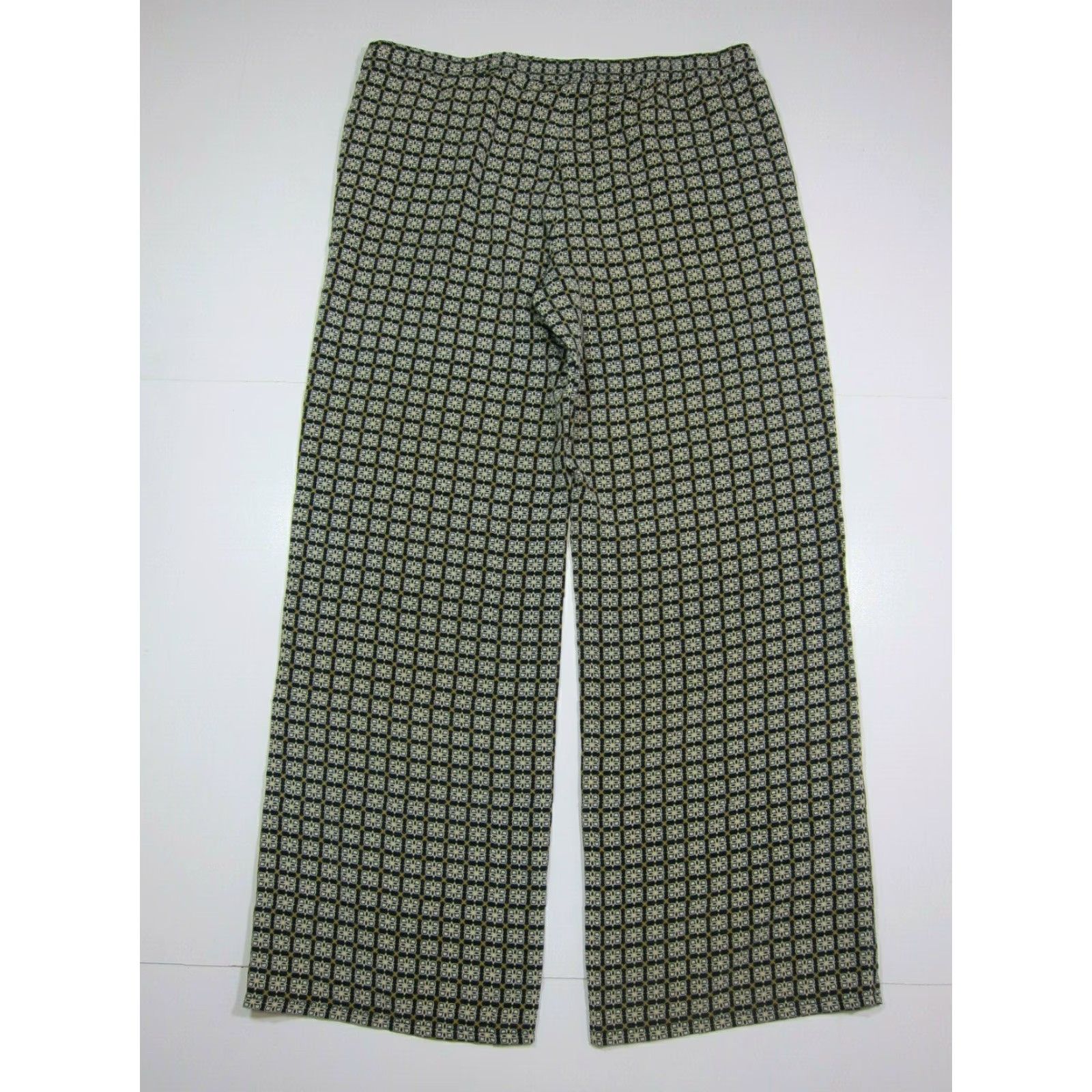 Tommy Hilfiger NWT Tommy Hilfiger Wide Leg Pant With Pockets Women 14T Paisley Blue Yellow City Classic City Paisley Wide-Leg Pants Women XL Size 36" / US 14 / IT 50 - 2 Thumbnail
