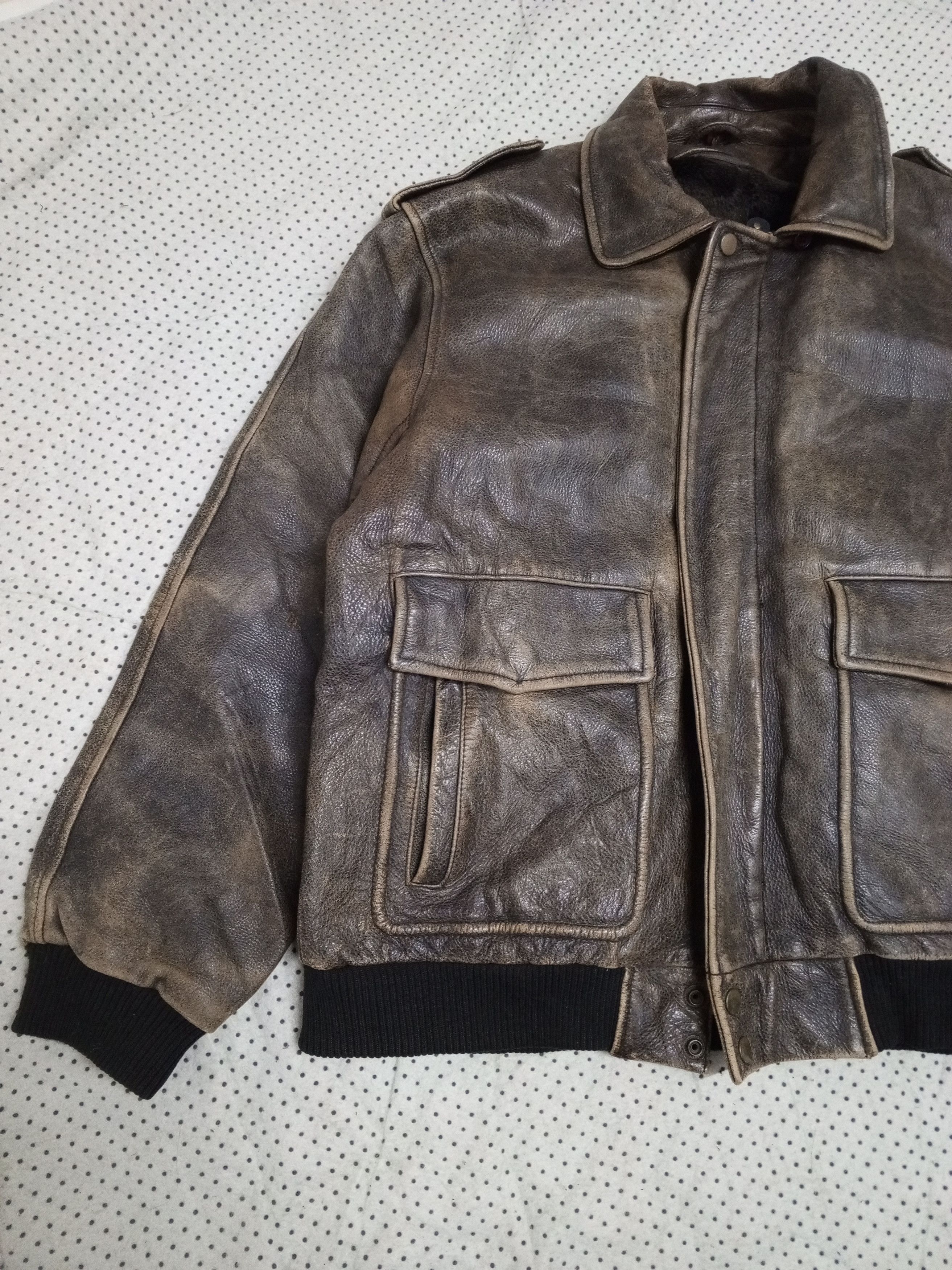 Other DANBURY USA ARMY STYLE LEATHER JACKET Size US L / EU 52-54 / 3 - 3 Thumbnail