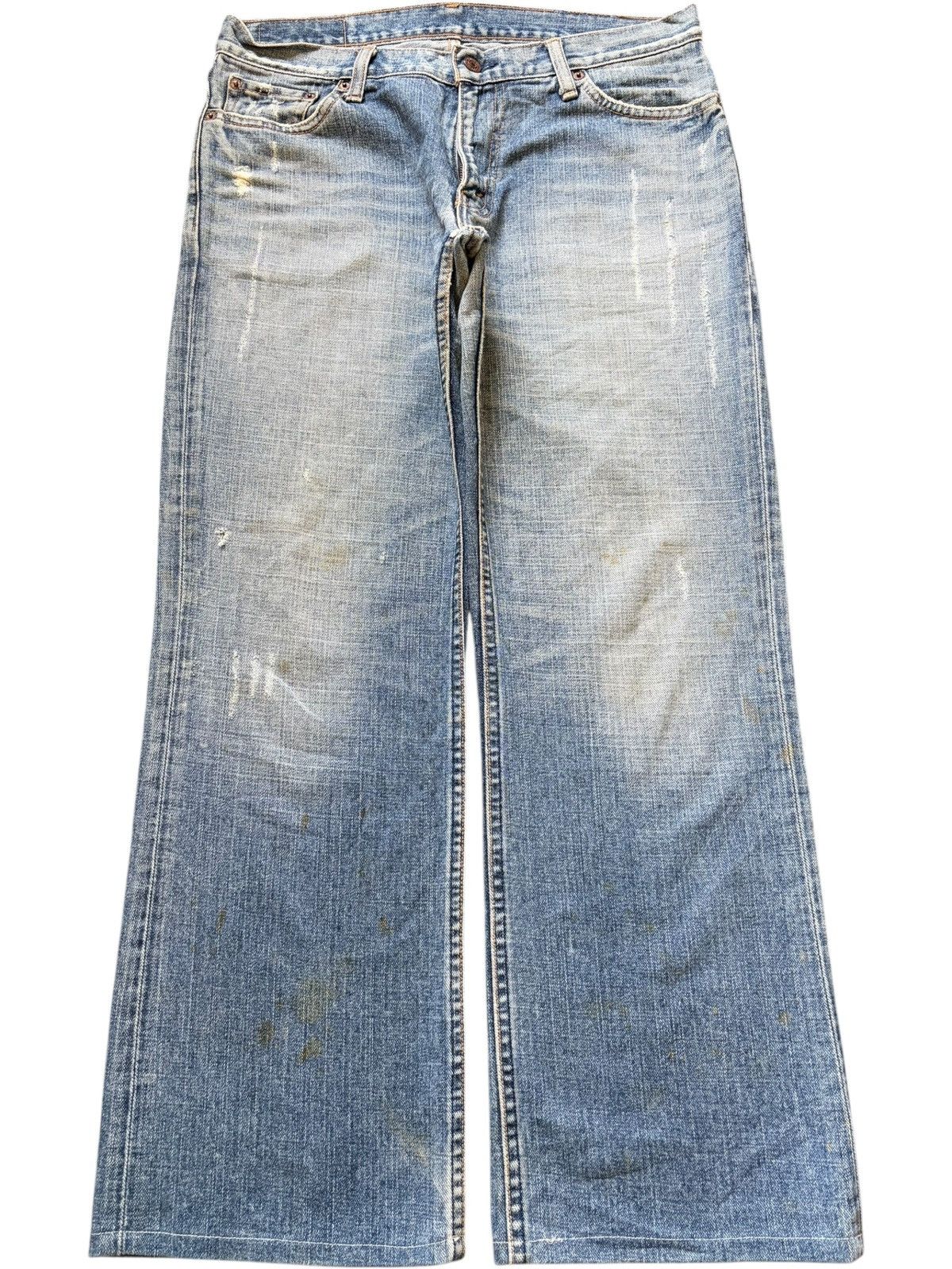 Levi's Vintage 90s Levis 537 Mud Wash Distress Flare Jeans Size 33" - 1 Thumbnail