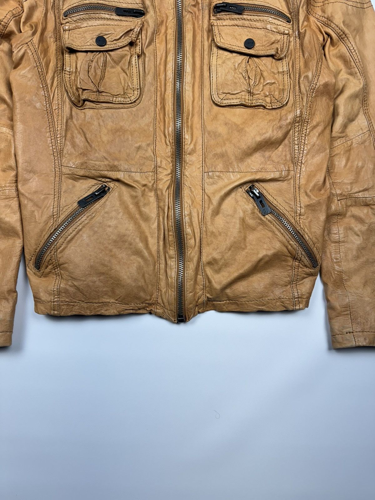 Vintage Vintage Y2k Distressed Leather Biker Jacket Size US L / EU 52-54 / 3 - 4 Thumbnail