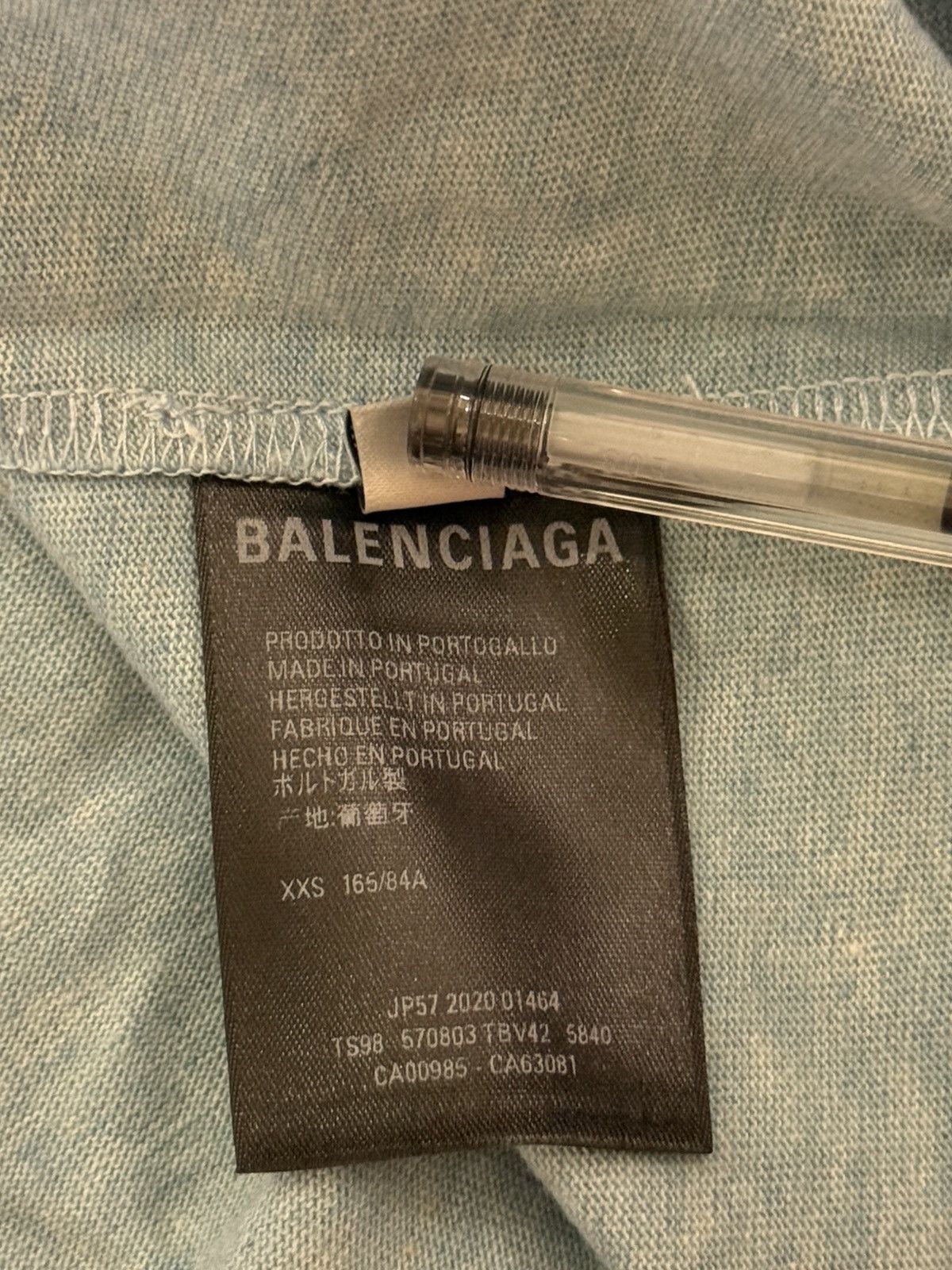 Balenciaga Balenciaga sky blue t shirt Size US XXS / EU 40 - 7 Thumbnail