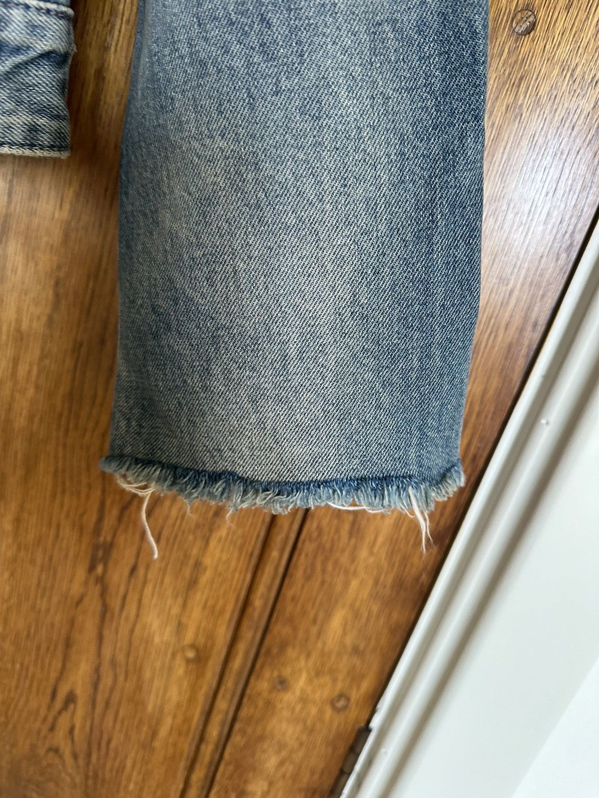 Saint Laurent Paris $1090 Saint Laurent destroyed distressed denim jacket BNWT L Size US L / EU 52-54 / 3 - 18 Thumbnail