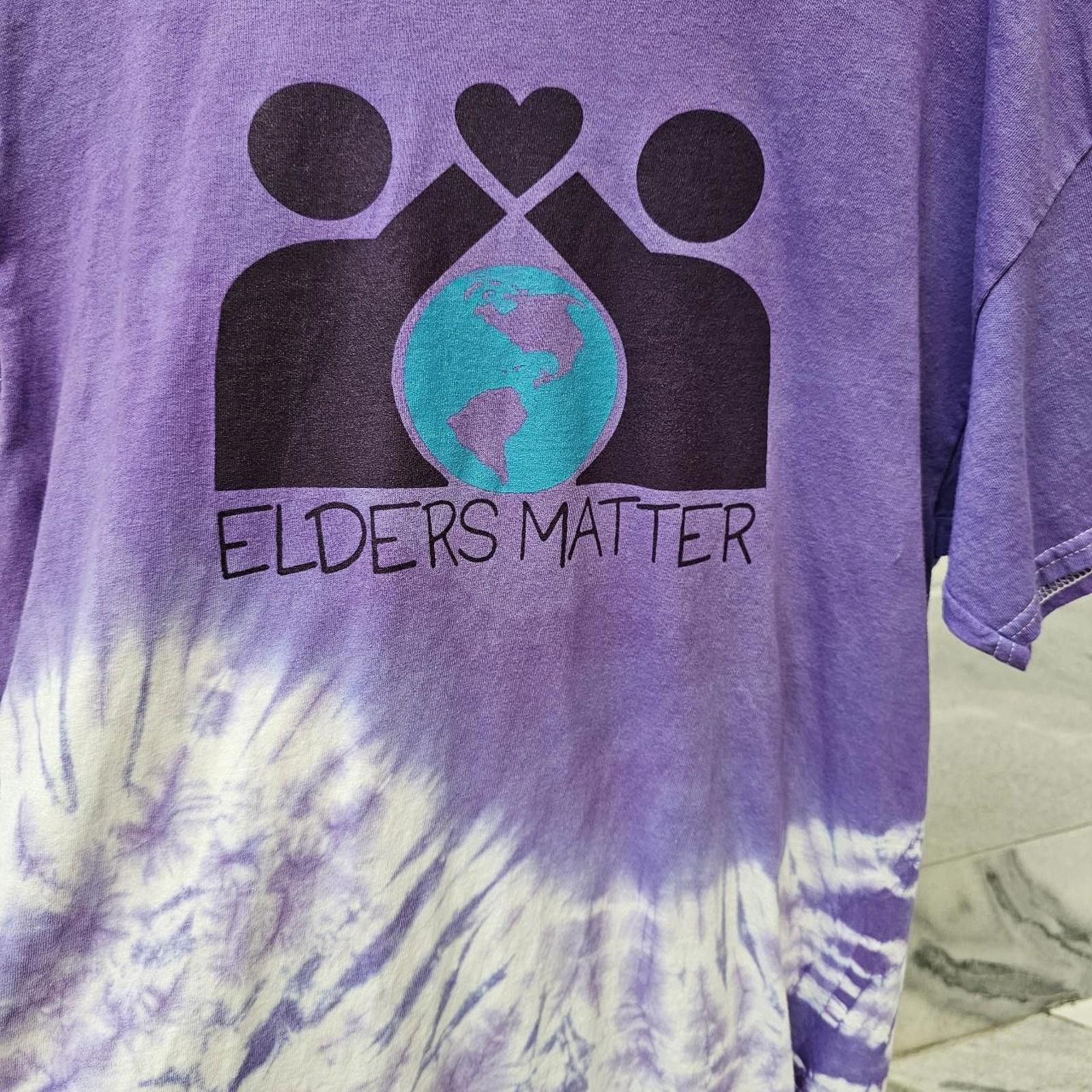 Other Elders Matter White and Purple Tie-Dye T-shirt Size US XL / EU 56 / 4 - 5 Thumbnail