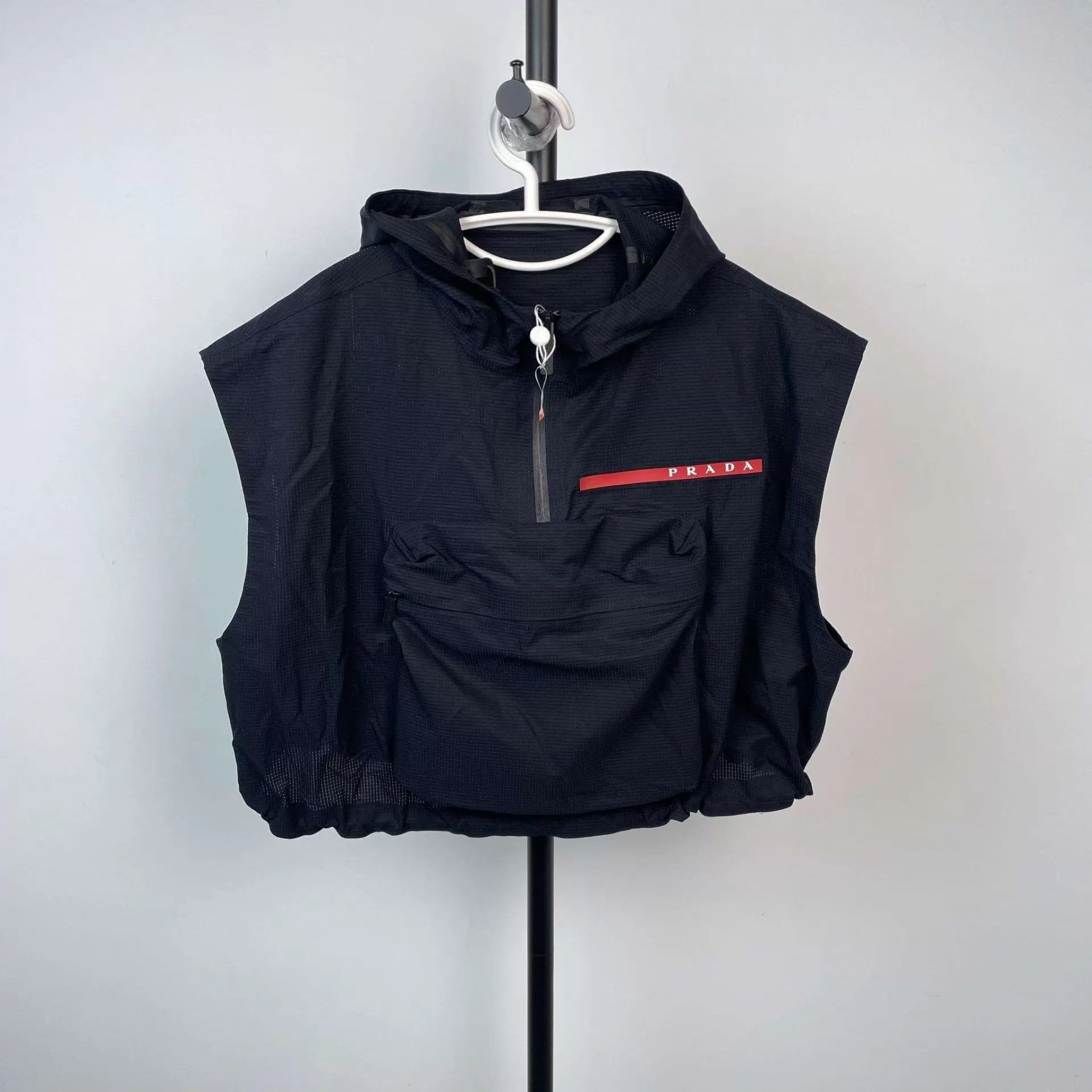 Prada Prada cotton hoodie vests M black Size M / US 6-8 / IT 42-44 - 1 Thumbnail