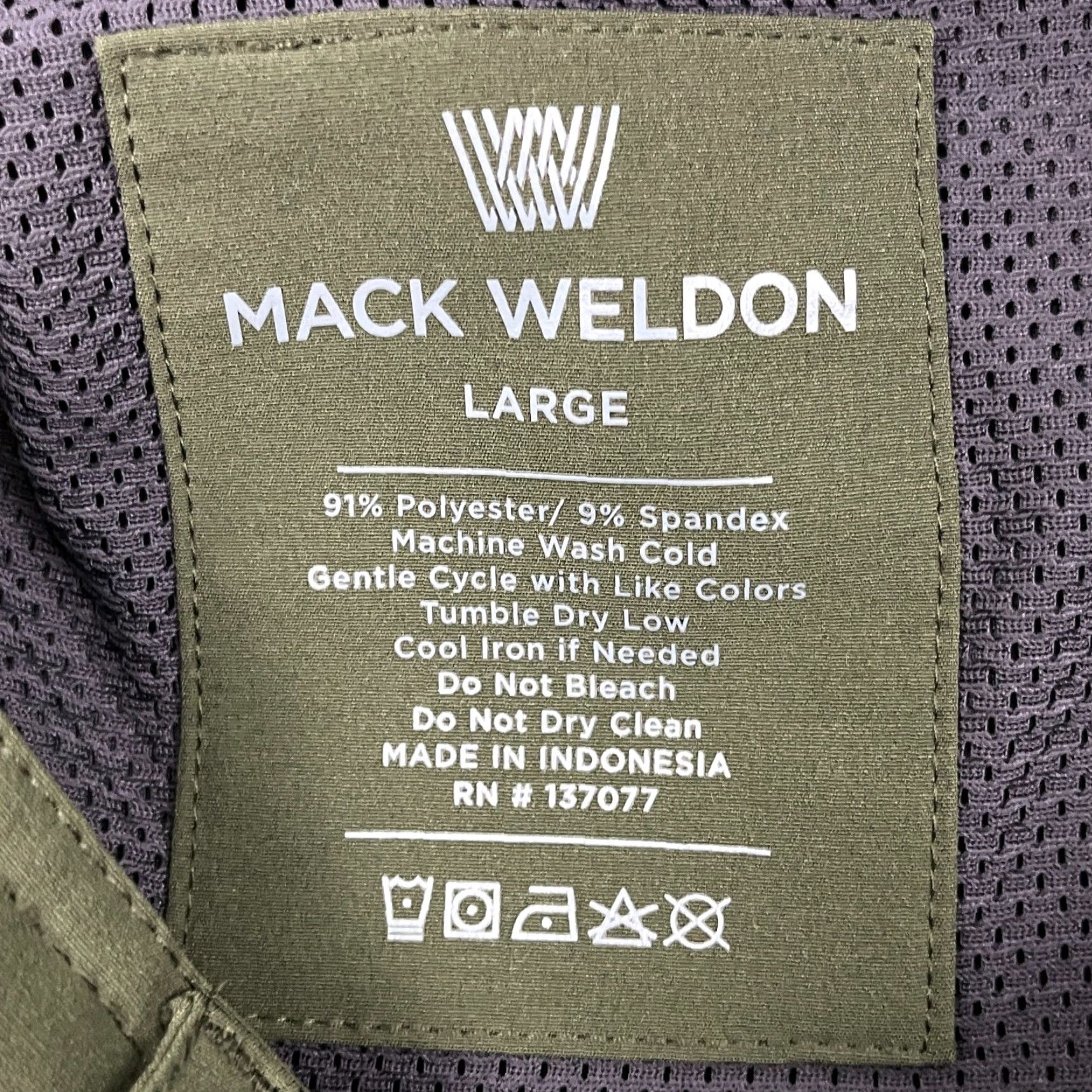 Vintage Mack Weldon Pants Mens L 34 x 30 Green Slim Tapered Stretch Golf Hike Preppy Pants Size US 33 - 2 Thumbnail