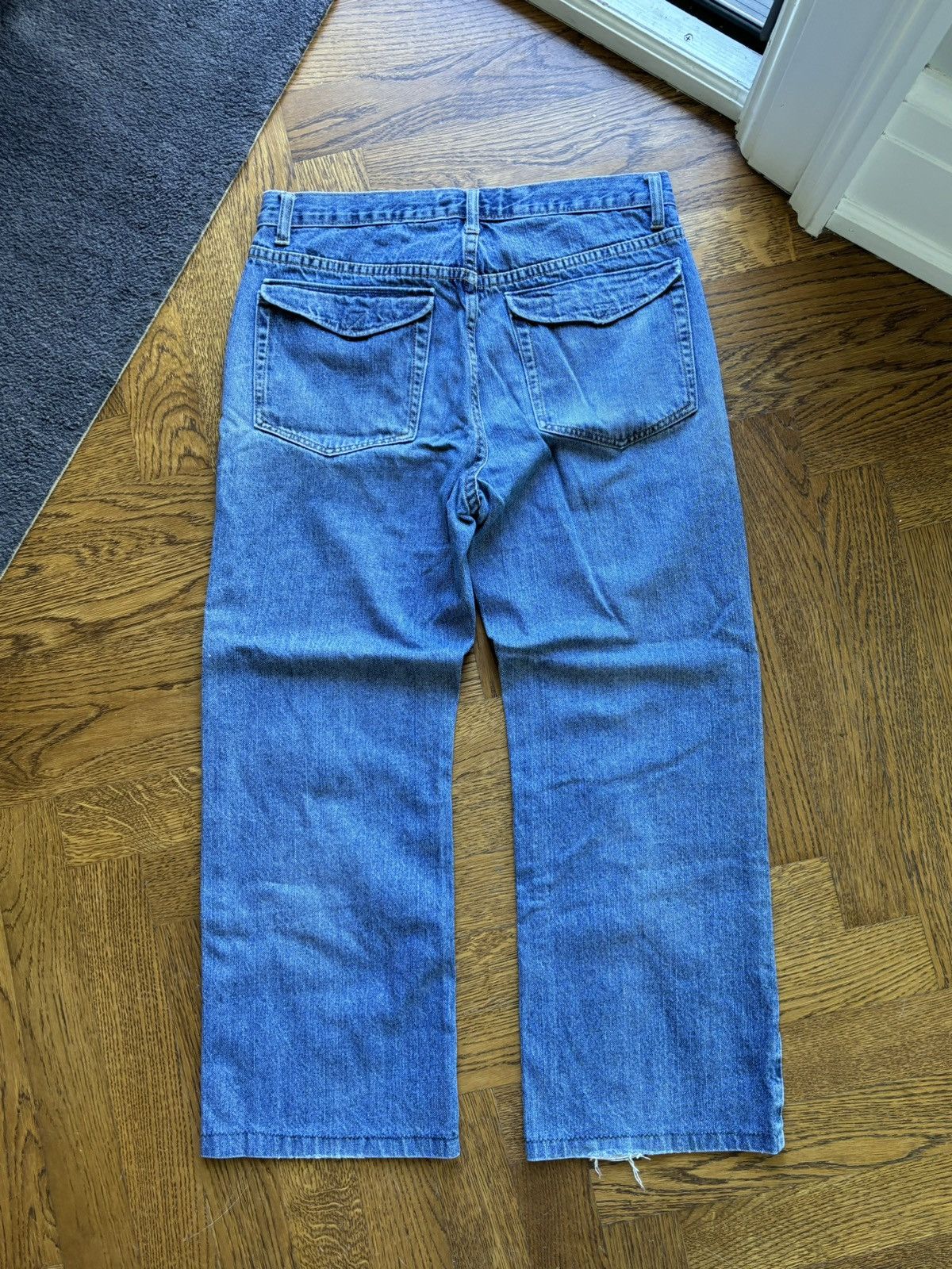 Gap × Old Navy × Vintage Vintage Boot Cut Jeans Lightwash Heel Drag 90s Y2K Wide Leg Size US 31 - 3 Thumbnail