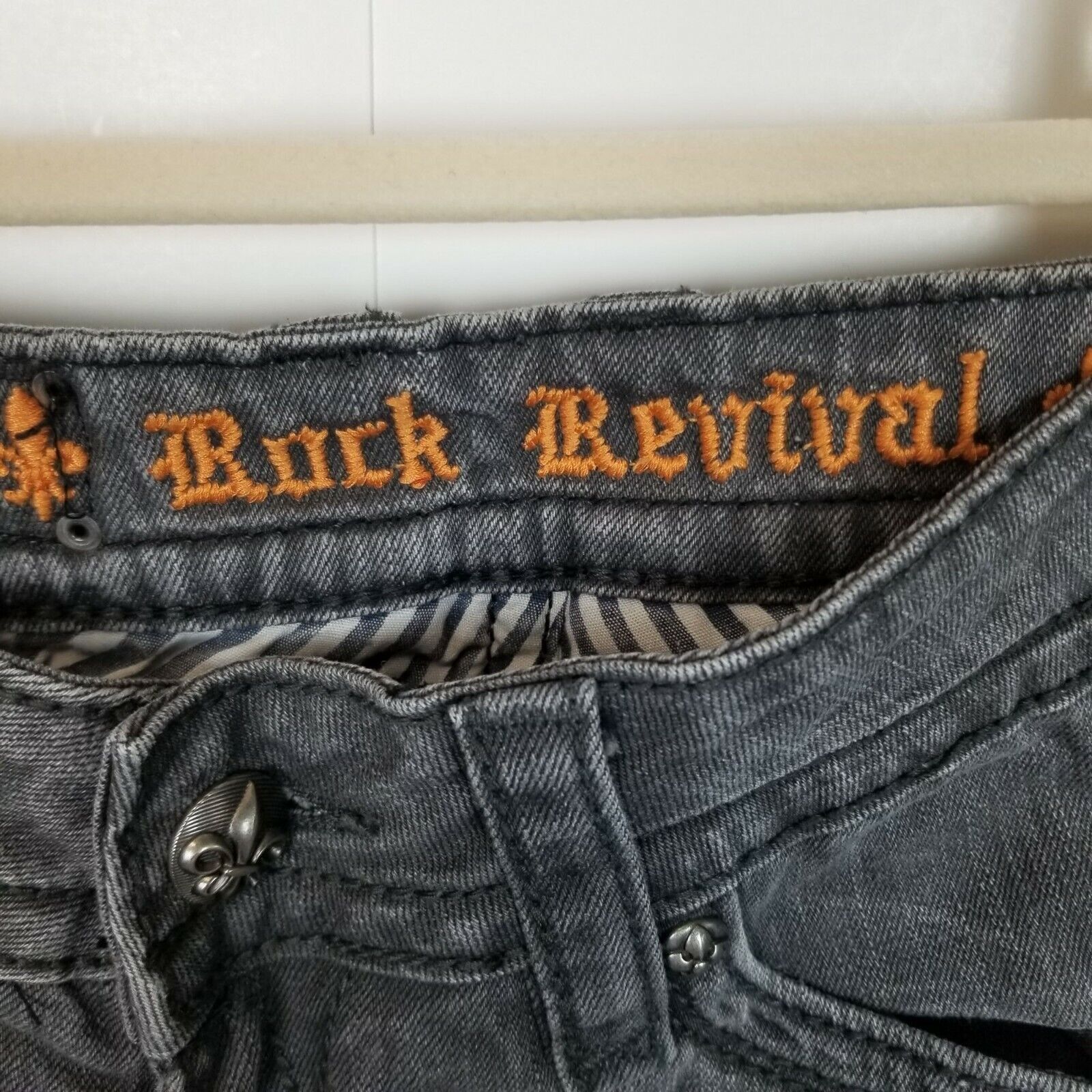 Rock Revival Rock Revival Womens Raquel Jeans Sz 27 Faded Black Straight Size 27" / US 4 / IT 40 - 4 Thumbnail