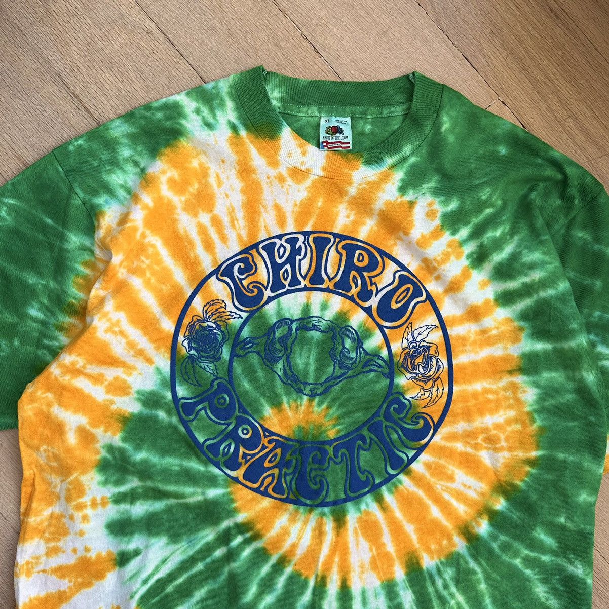 Fruit Of The Loom Vintage 90s Grateful Dead Chiro Puff Print Tie Dye Shirt Size US XL / EU 56 / 4 - 3 Thumbnail