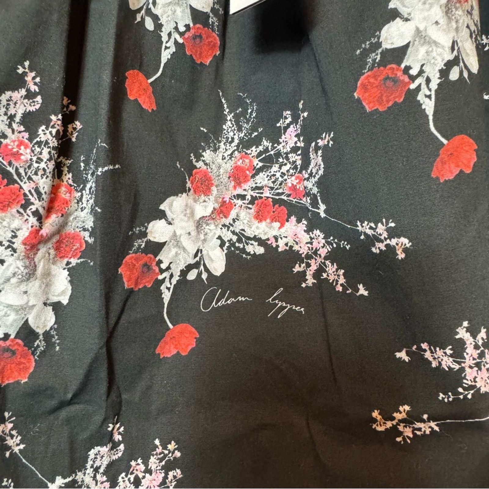 Adam Lippes Adam Lippes Off The Shoulder Poplin Black/Poppy sz M New USA Size M / US 6-8 / IT 42-44 - 7 Thumbnail