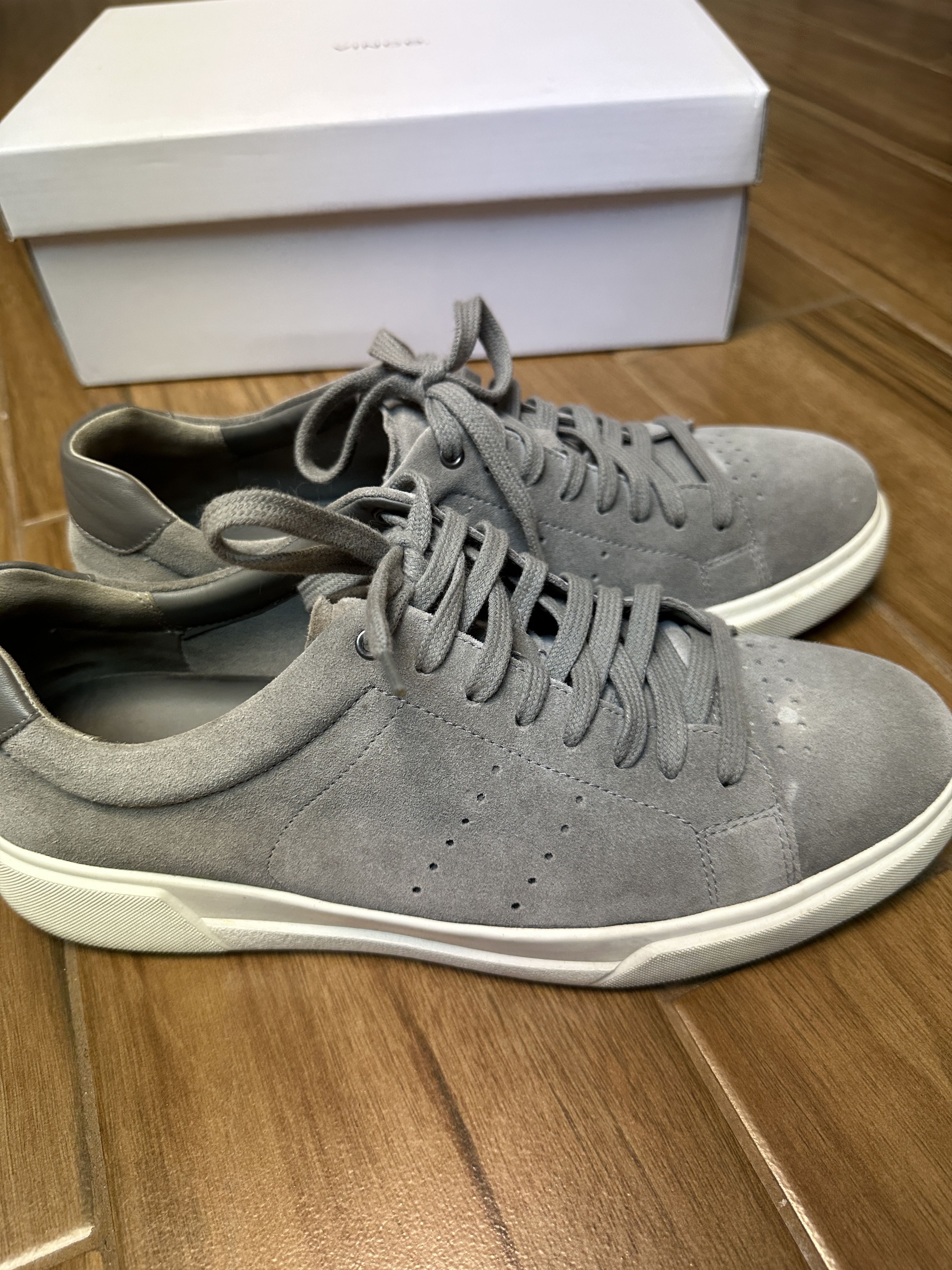 Vince VINCE Brady-B Men's Suede Gray (Smoke SU) Sneakers Size 9 Size US 9 / EU 42 - 6 Thumbnail