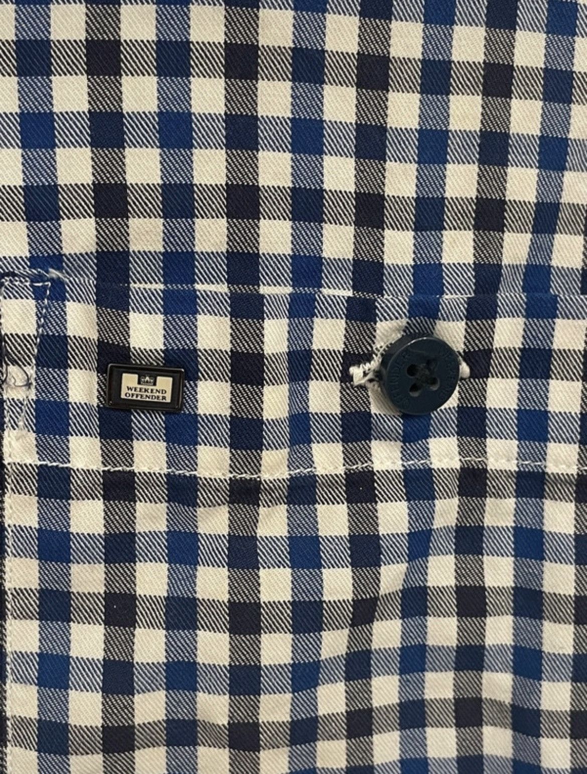 Weekend Offender Weekend Offender Men's Long Sleeve Shirt Check Cotton Size US XXL / EU 58 / 5 - 6 Thumbnail