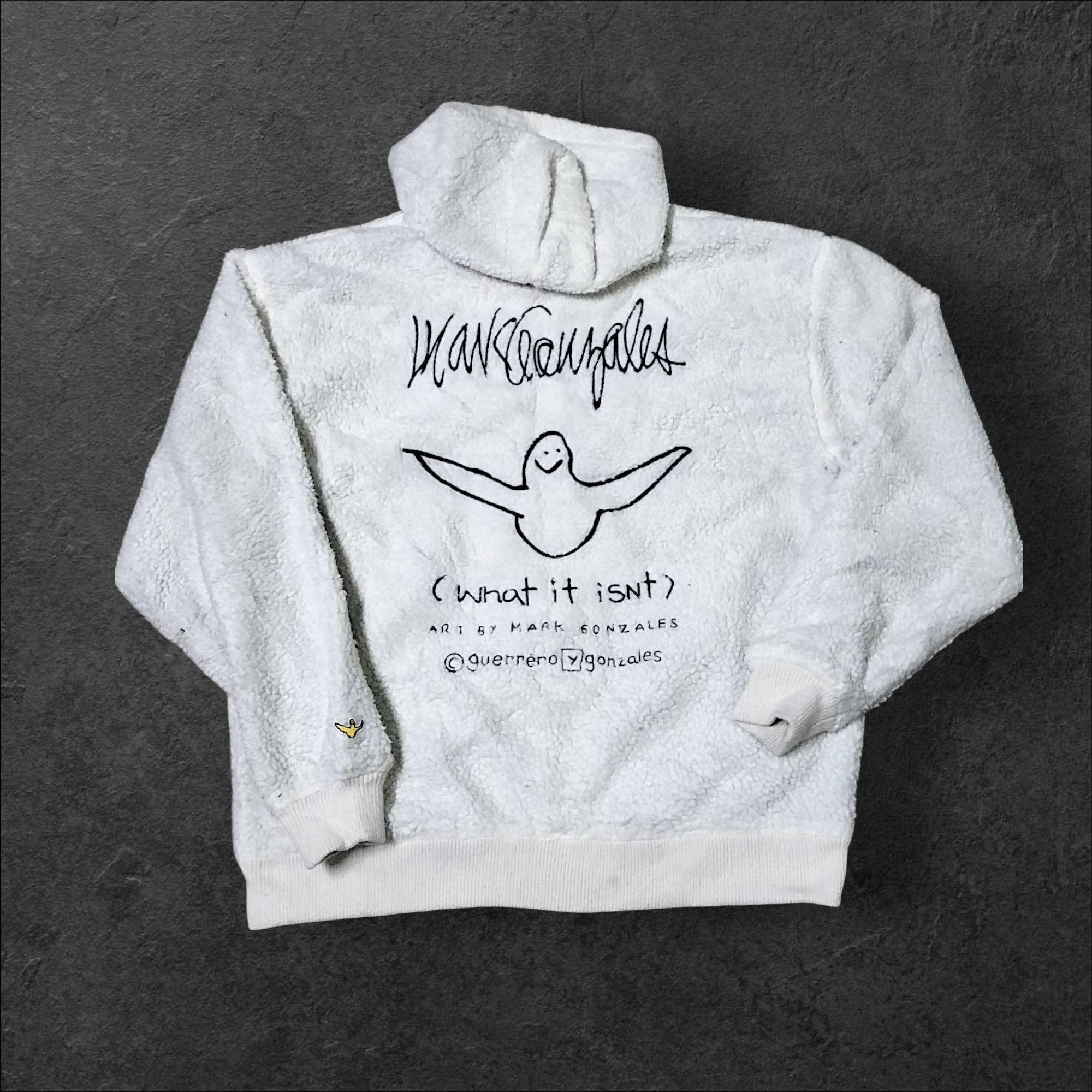 Welcome Skateboards Vintage Mark Gonzales Fleece Hoodie Satin Jacket Size US L / EU 52-54 / 3 - 1 Thumbnail