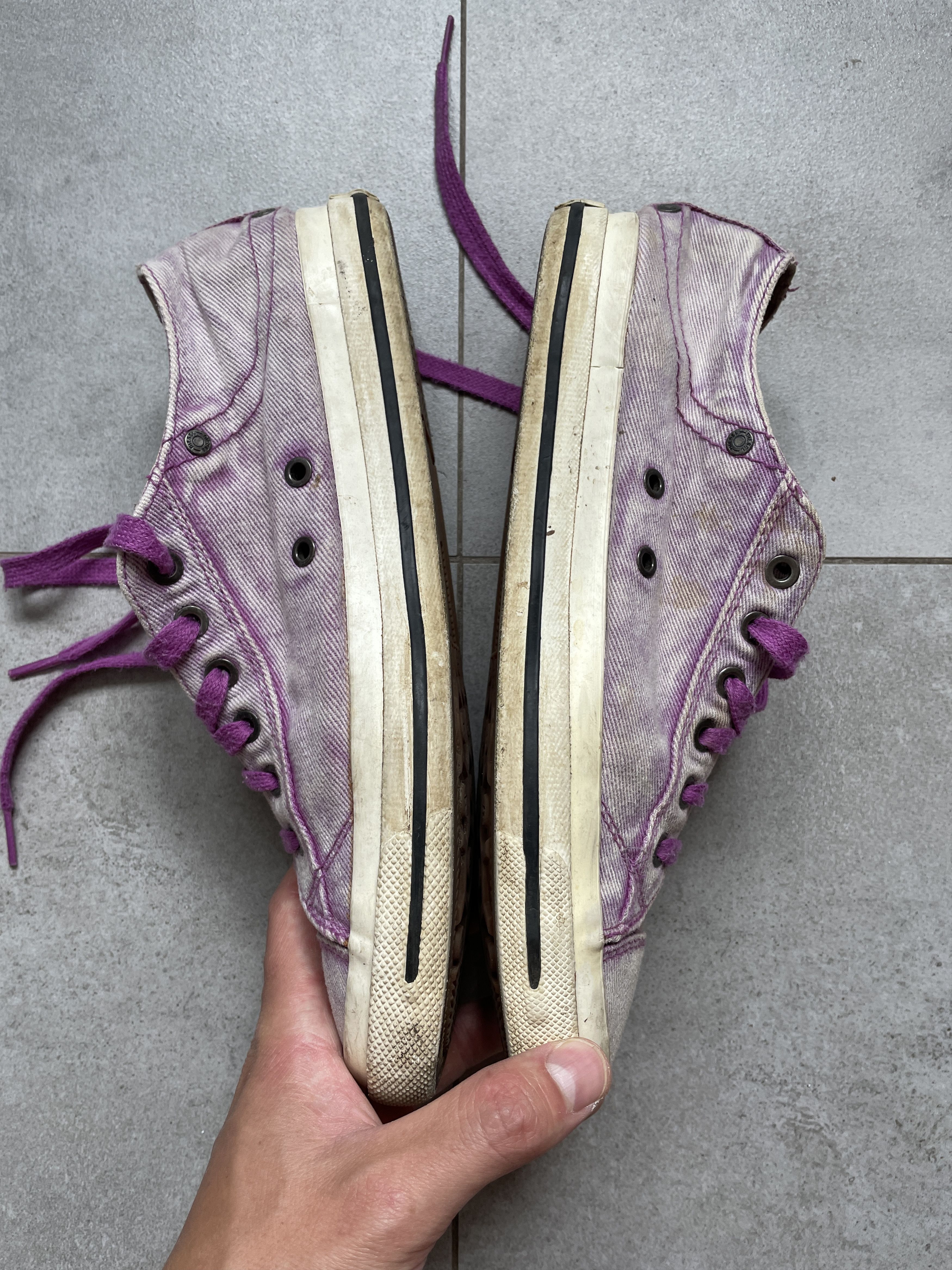 Diesel DIESEL PURPLE DENIM Y2K DISTRESSED SNEAKERS Size US 8 / EU 41 - 5 Thumbnail
