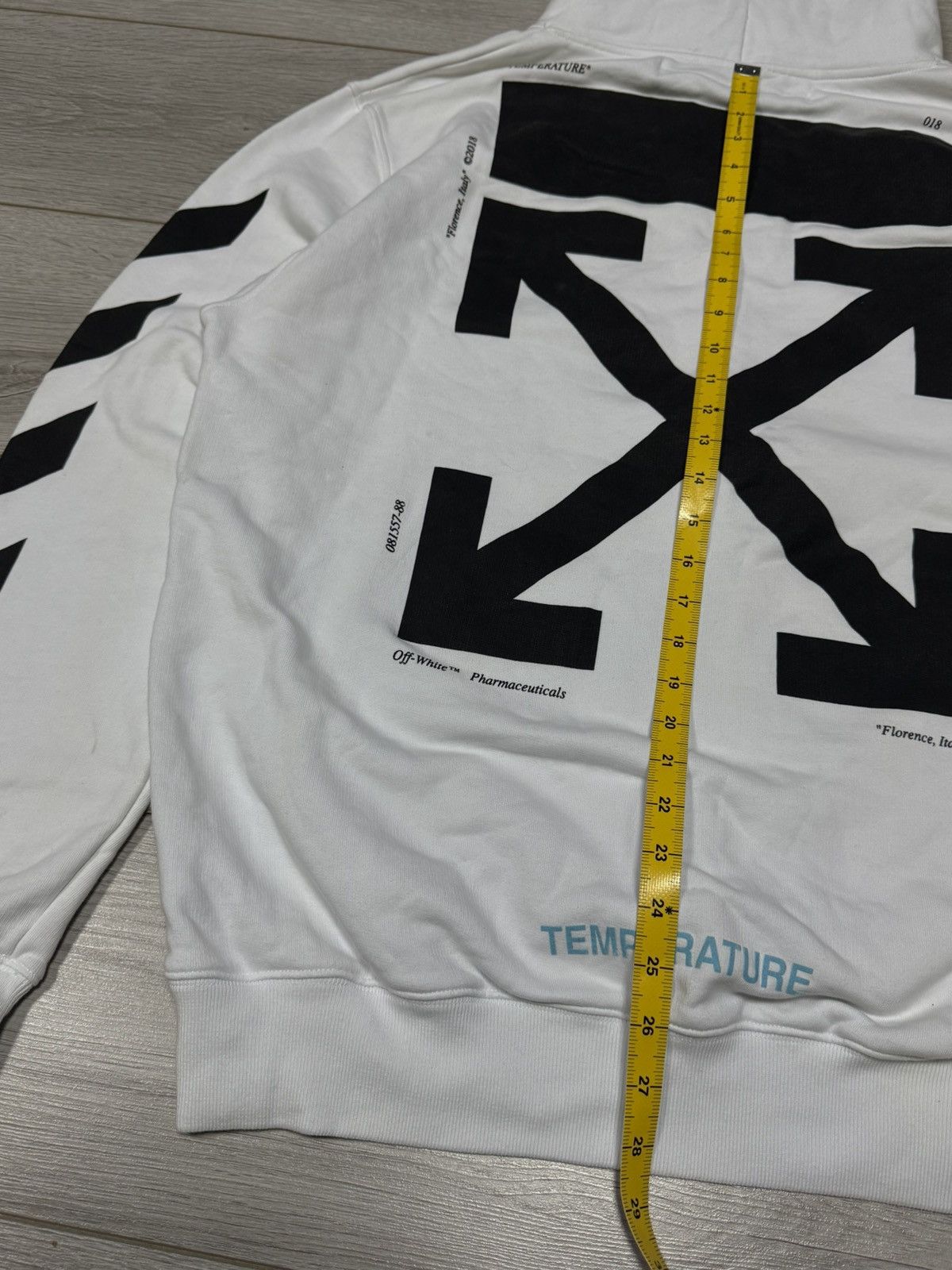 Off-White Off White Mona Lisa temperature hoodie arrows tapes Size US L / EU 52-54 / 3 - 13 Thumbnail