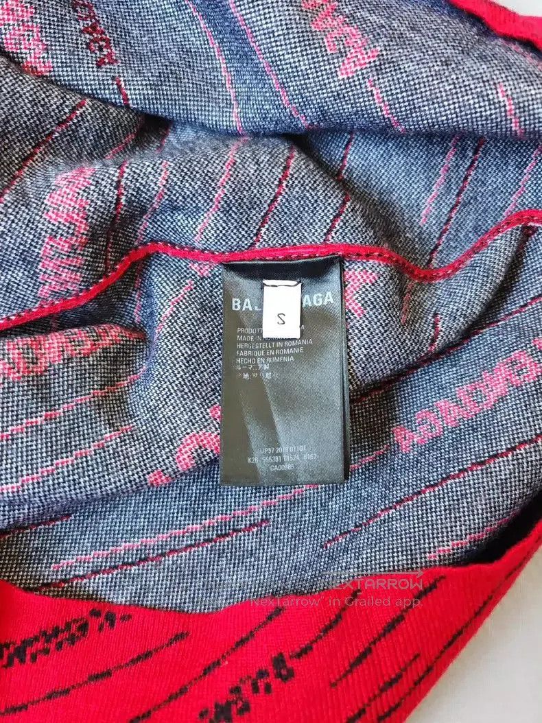Balenciaga Balenciaga Logo Print Red Wool Sweater. Size US S / EU 44-46 / 1 - 4 Thumbnail