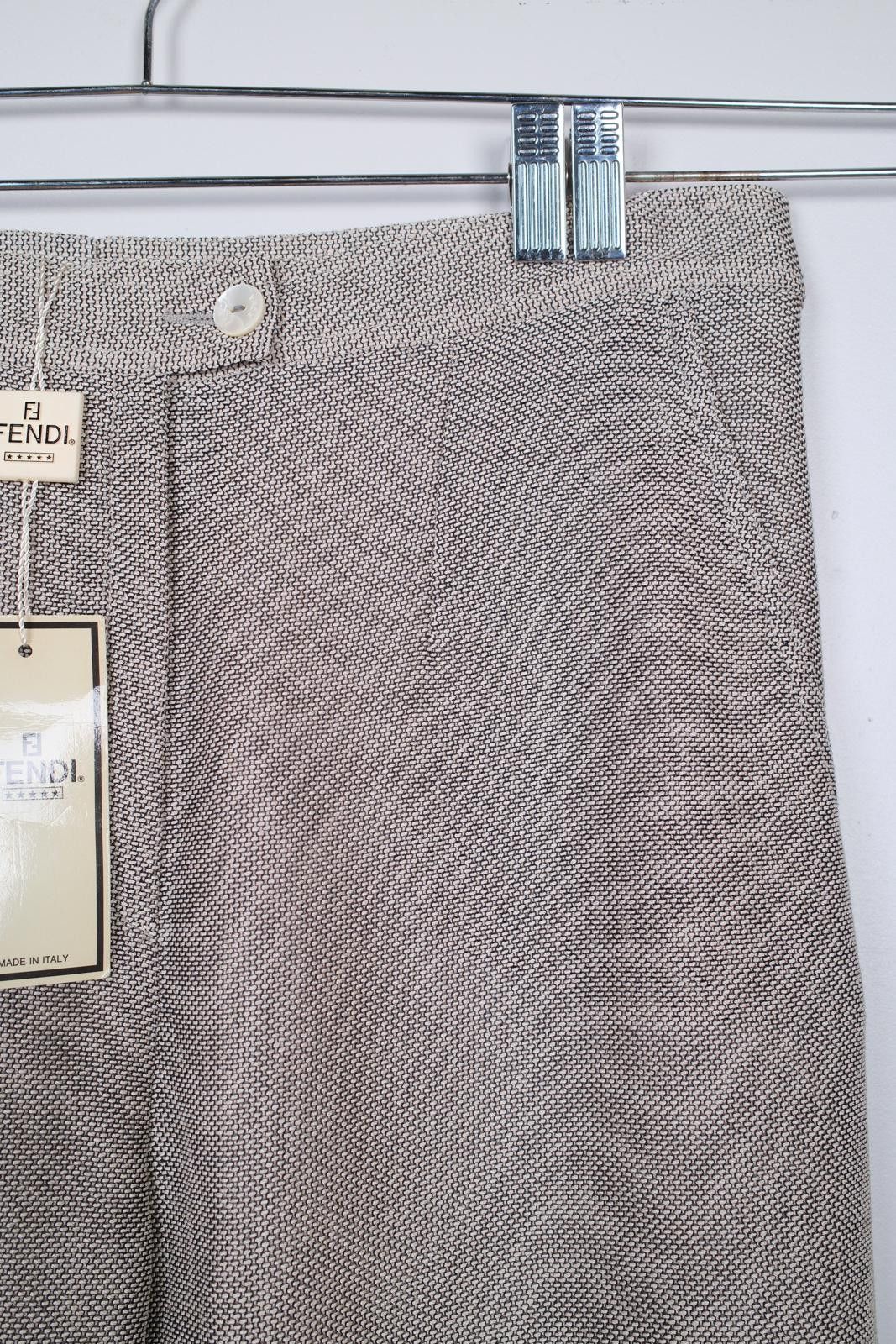 Fendi 90's Fendi Textured Wide-Leg Pant Size ONE SIZE - 6 Thumbnail