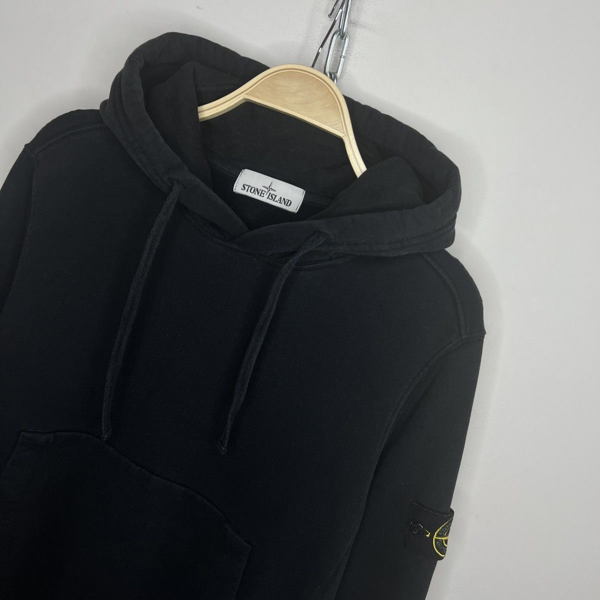Stone Island Stone Island Hoodie Sweatshirt Hooded Black Patch Logo Size US L / EU 52-54 / 3 - 4 Thumbnail