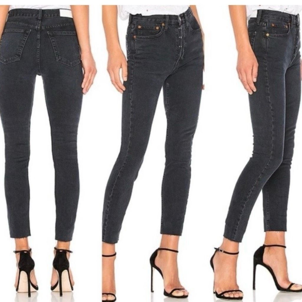 RE/DONE RE/DONE Originals High-Rise Skinny Ankle Jeans Button Fly Wo Size 26" / US 2 / IT 38 - 15 Thumbnail