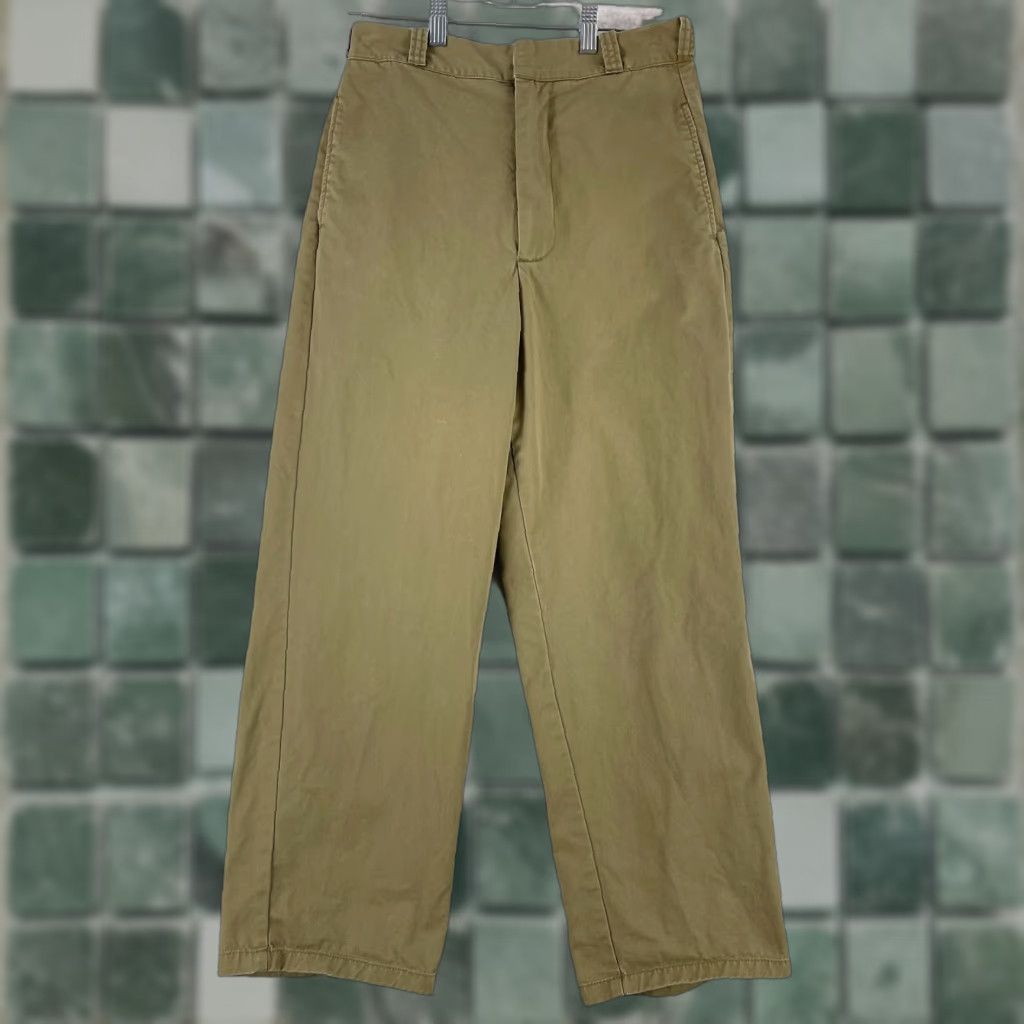 Urban Outfitters BDG Urban Outfitters Brown Khaki Chino Wide Leg High-Rise Pants Womens Size 4 Size 27" / US 4 / IT 40 - 1 Thumbnail