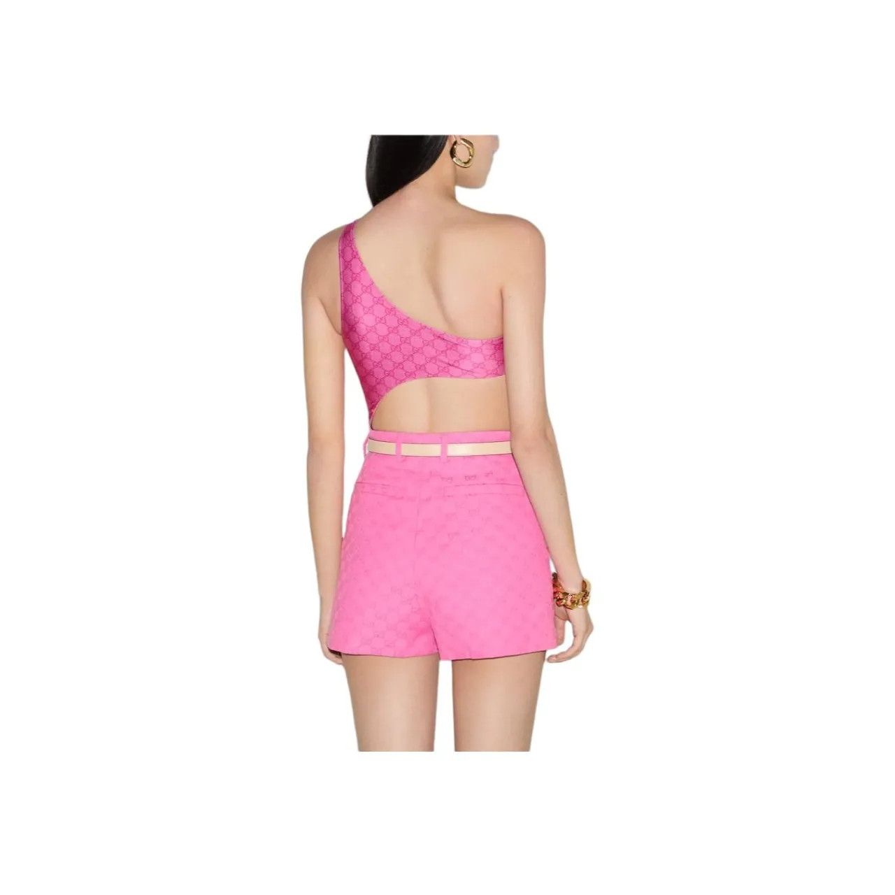 Gucci o1B3y1r0526 GG Stretch Jersey Swimsuits in Pink Size S / US 4 / IT 40 - 6 Thumbnail