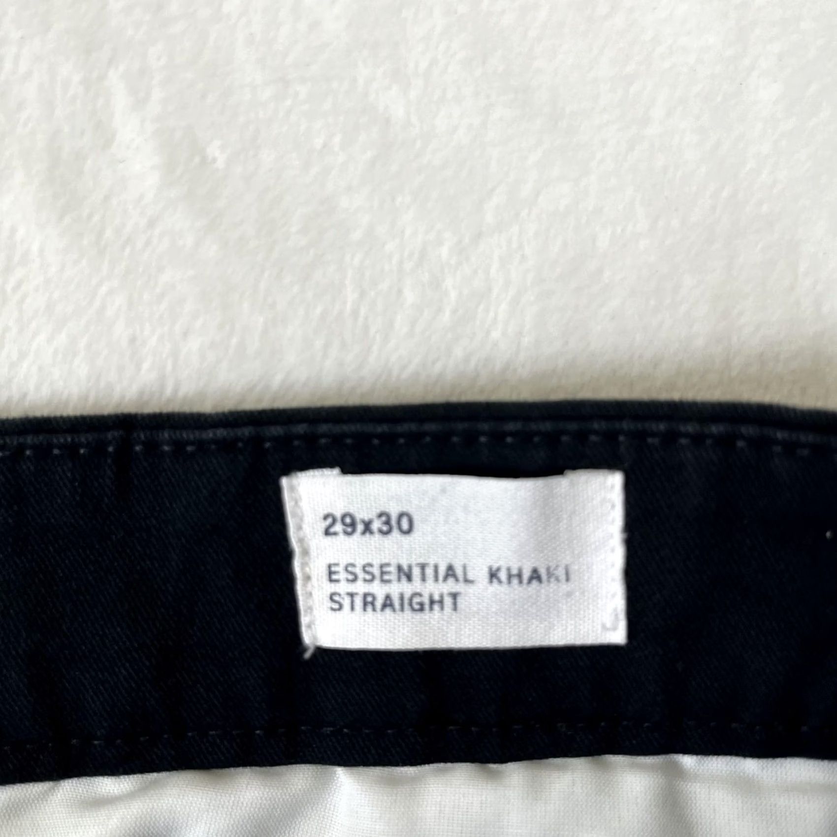 Gap Gap Essential Khaki Straight Pants Mens 29x30 Black Chino Regular Fit Twill Size US 29 - 5 Thumbnail