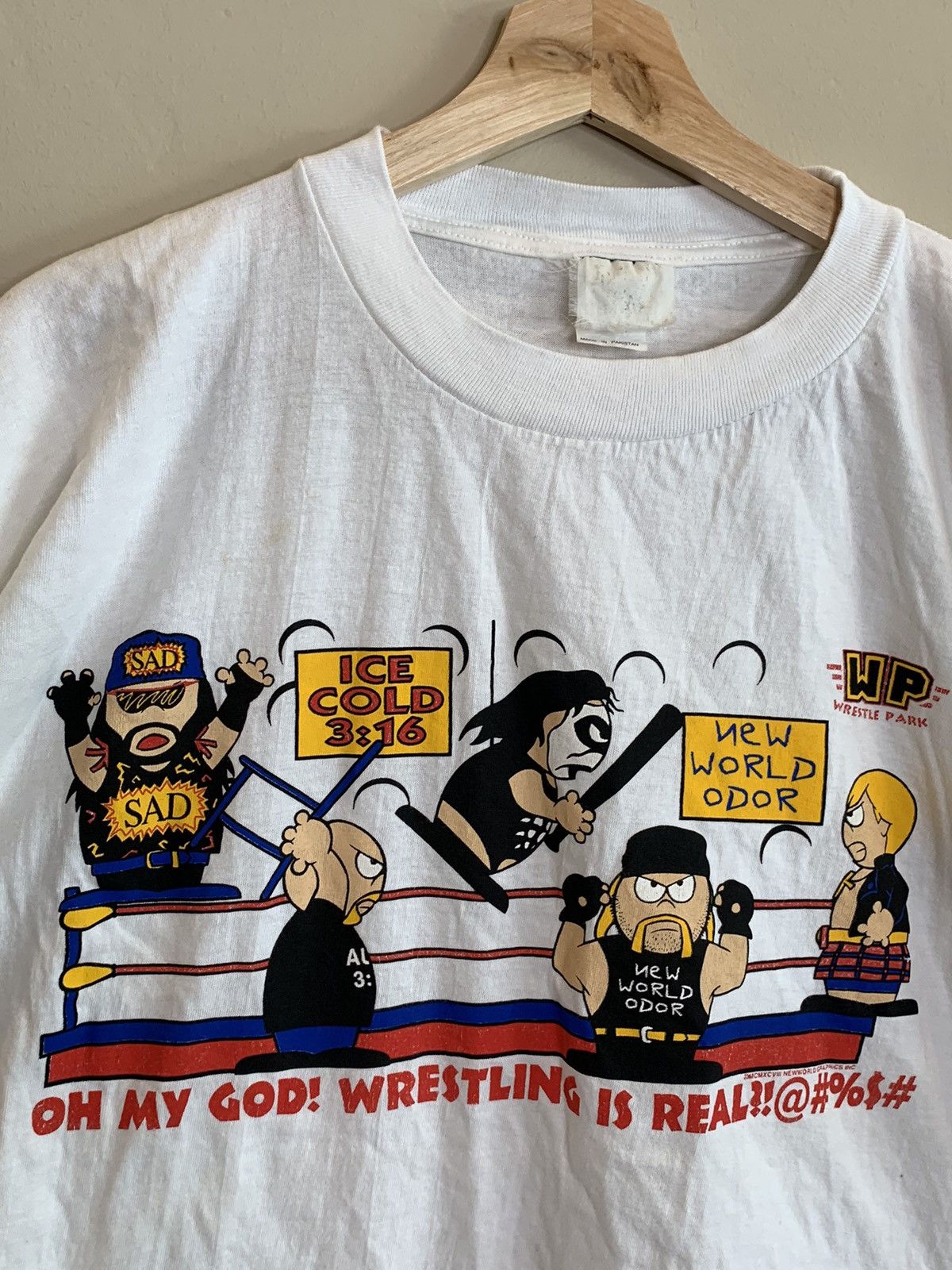 Other × Vintage *RARE* Vintage South Park NWO Wrestling Single Stitch Shirt Size US XL / EU 56 / 4 - 2 Thumbnail