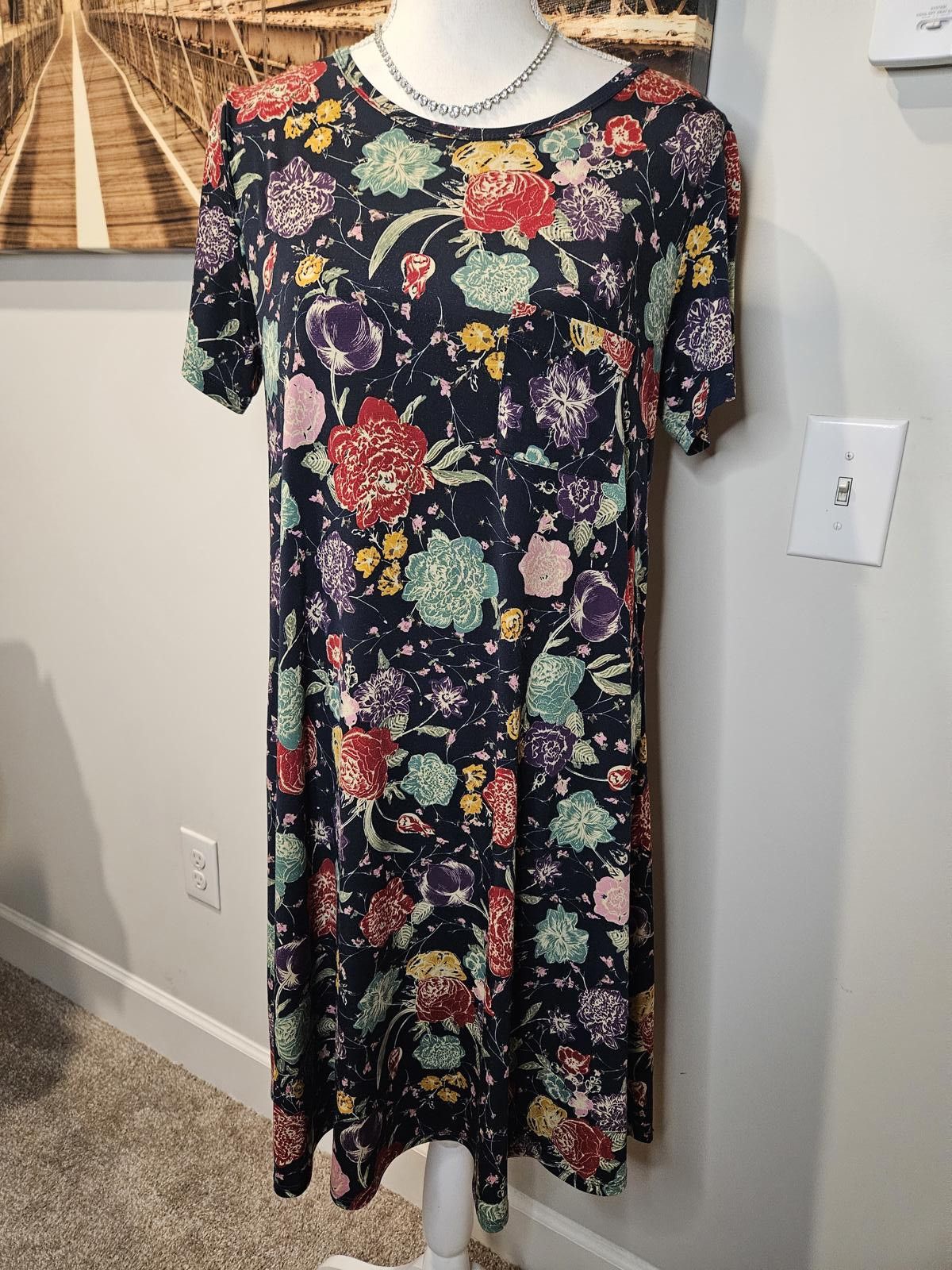 Designer Lularoe Floral Midi Dress for Women #194 Size S / US 4 / IT 40 - 1 Thumbnail