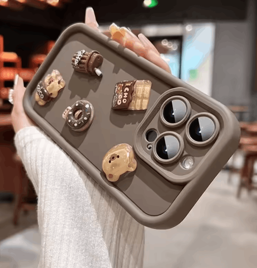 Other Brown 3d Coffee Bear iPhone Case Size ONE SIZE - 2 Thumbnail