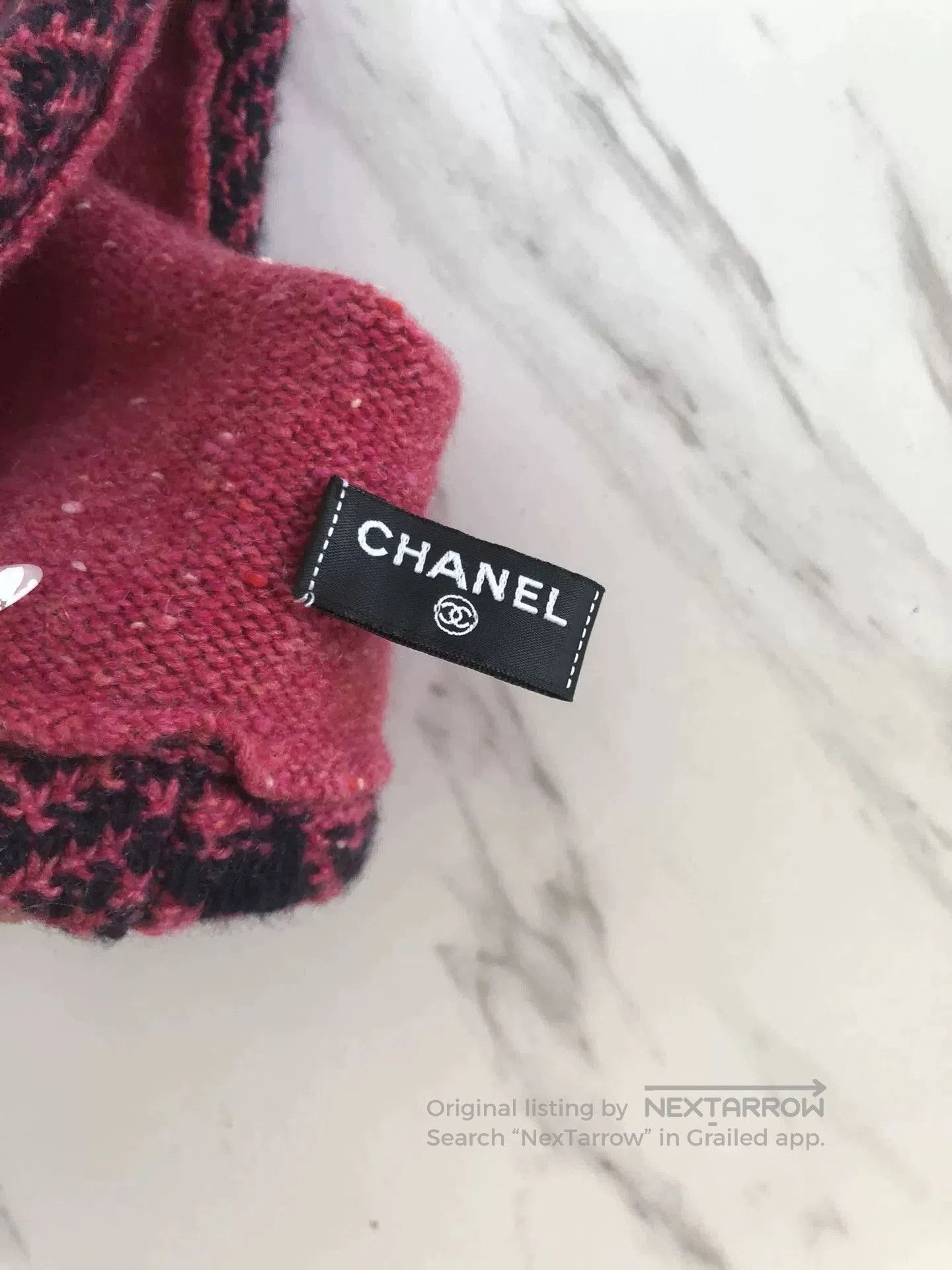 Chanel Chanel Cashmere Knitted Hat in Red. Size ONE SIZE - 3 Thumbnail