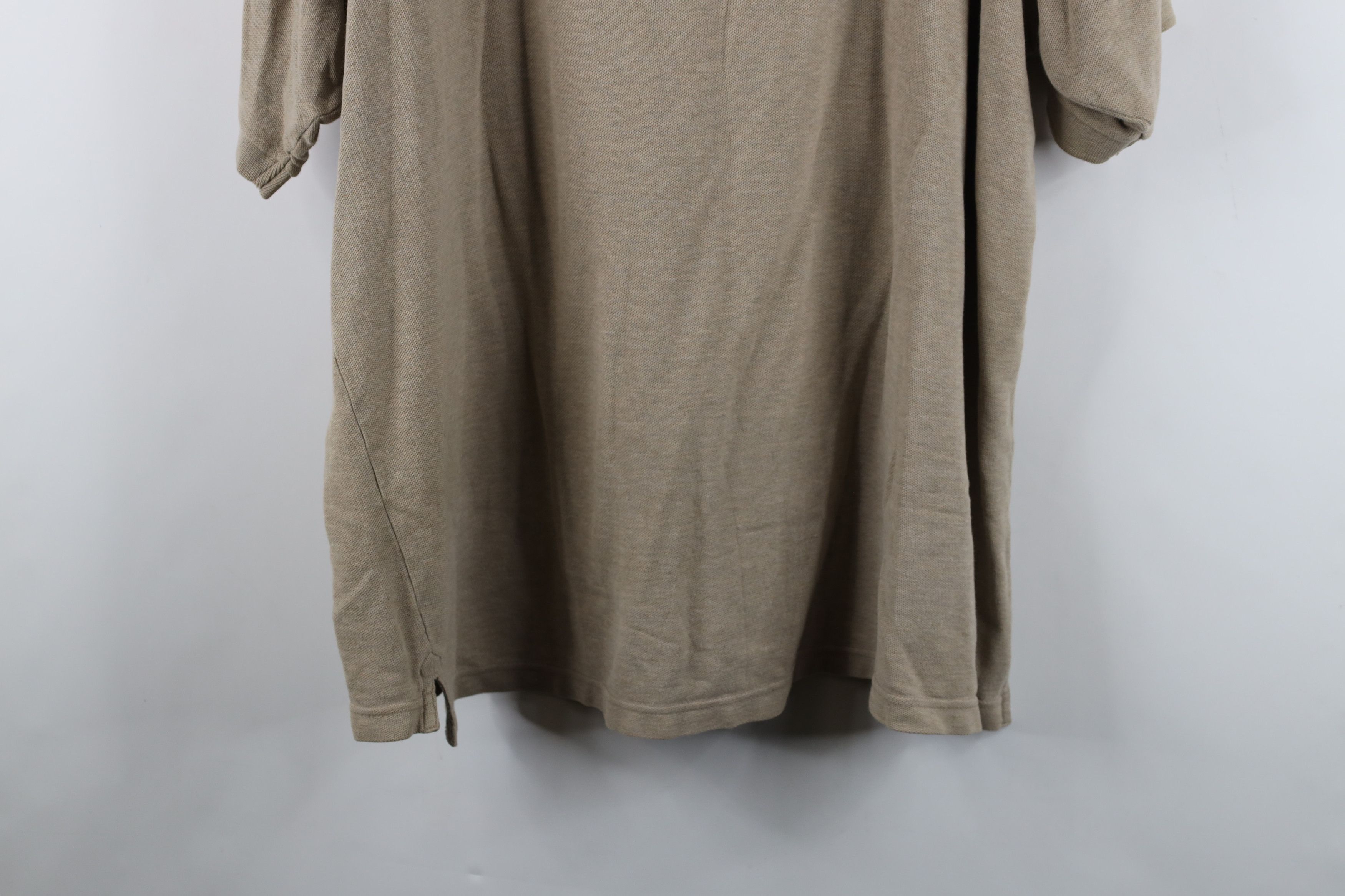 Vintage Vintage 90s Y2K Streetwear Blank Cotton Knit Golf Polo Beige Size US XL / EU 56 / 4 - 13 Thumbnail