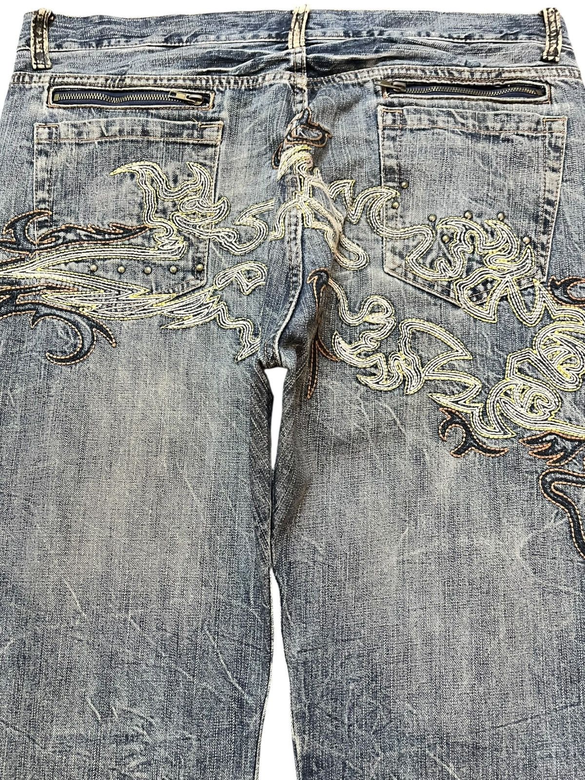 Hysteric Glamour Vintage Sorridere Baggy Honeycomb Embroidery Denim Size US 38 / EU 54 - 6 Thumbnail