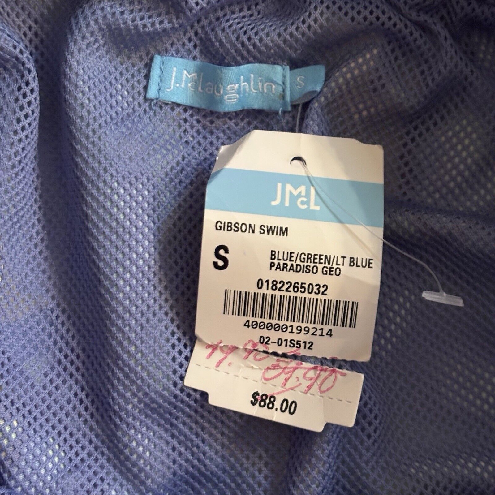 J.McLaughlin J. McLaughlin Blue & Green Swim Trunks Small Lined Tropical Size US 28 / EU 44 - 5 Thumbnail