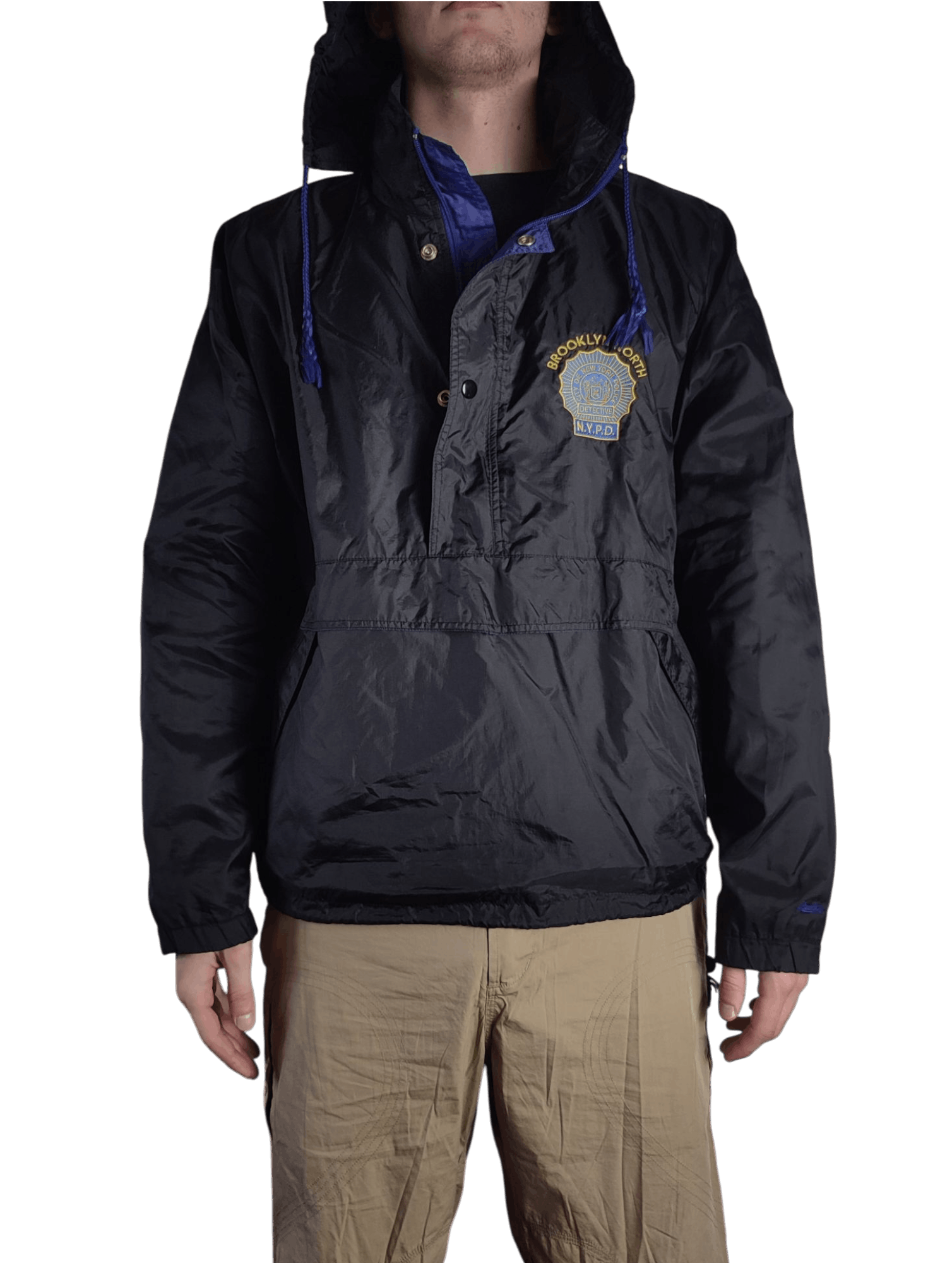 Vintage Vintage Police NYPD Brooklyn Detective Anorak Jacket Size US XL / EU 56 / 4 - 2 Thumbnail