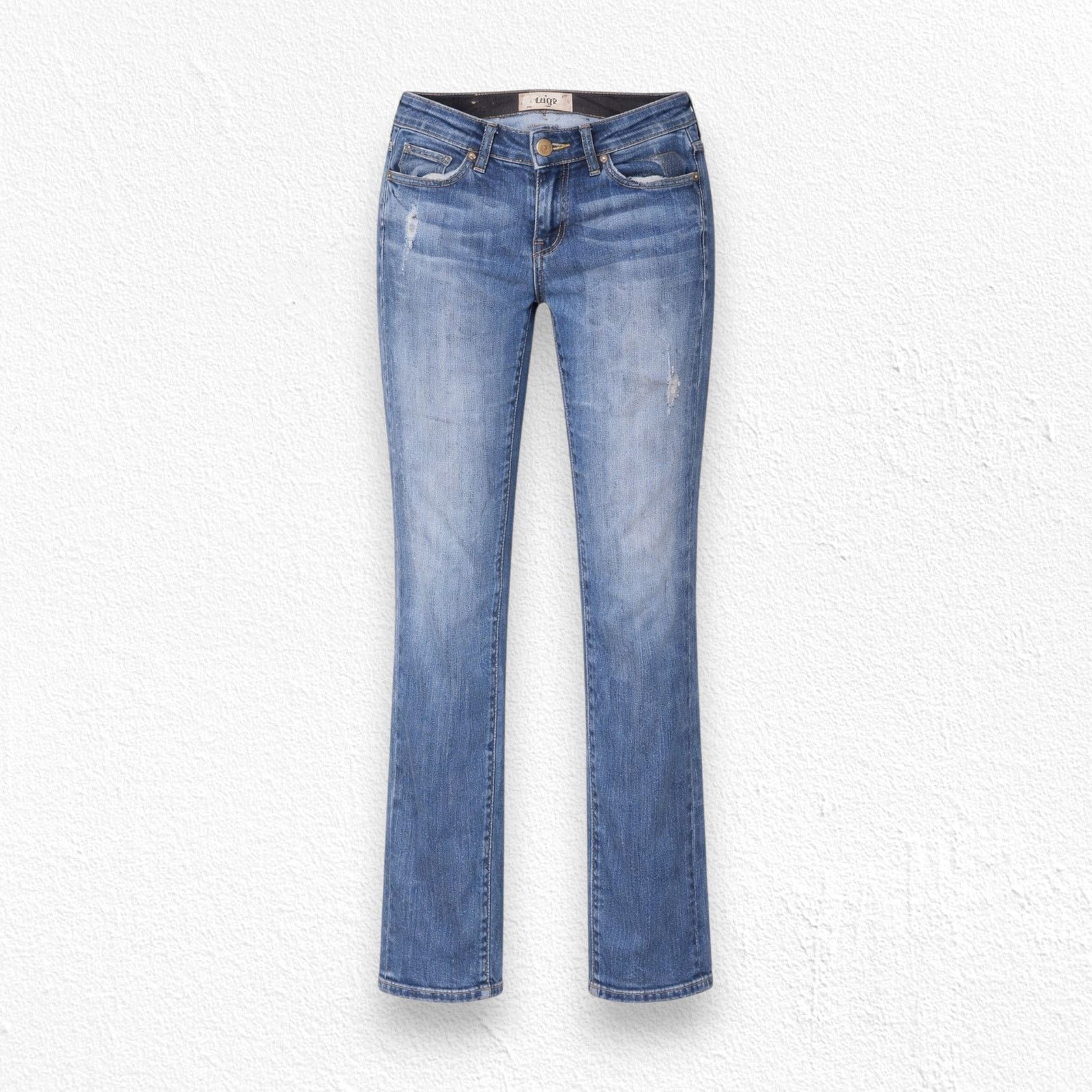 Paige PAIGE Distressed Low Rise Jimmy Jimmy Skinny Jeans Size 22 Size 24" / US 00 / IT 34 - 1 Thumbnail