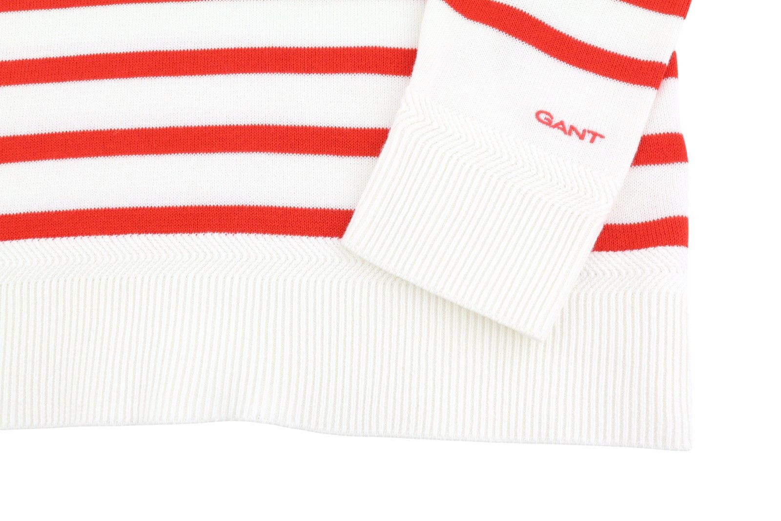 Gant BRETON STRIPE C-NECK XS White Tight-Knit 88071 Size XS / US 0-2 / IT 36-38 - 5 Thumbnail