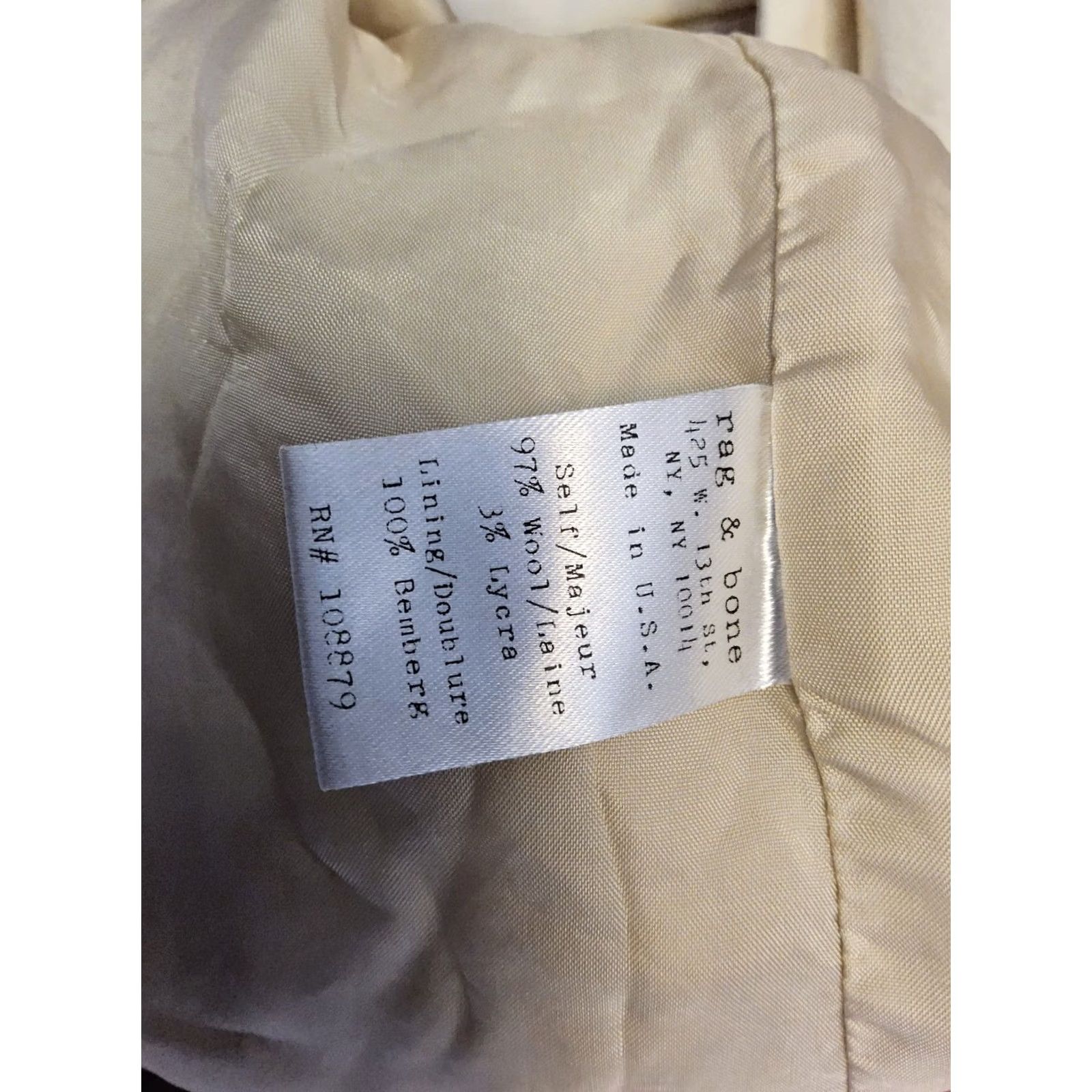 Rag & Bone Rag & Bone Blazer Jacket Wool Ivory Made In USA Size 8 Womens Size M / US 6-8 / IT 42-44 - 8 Thumbnail