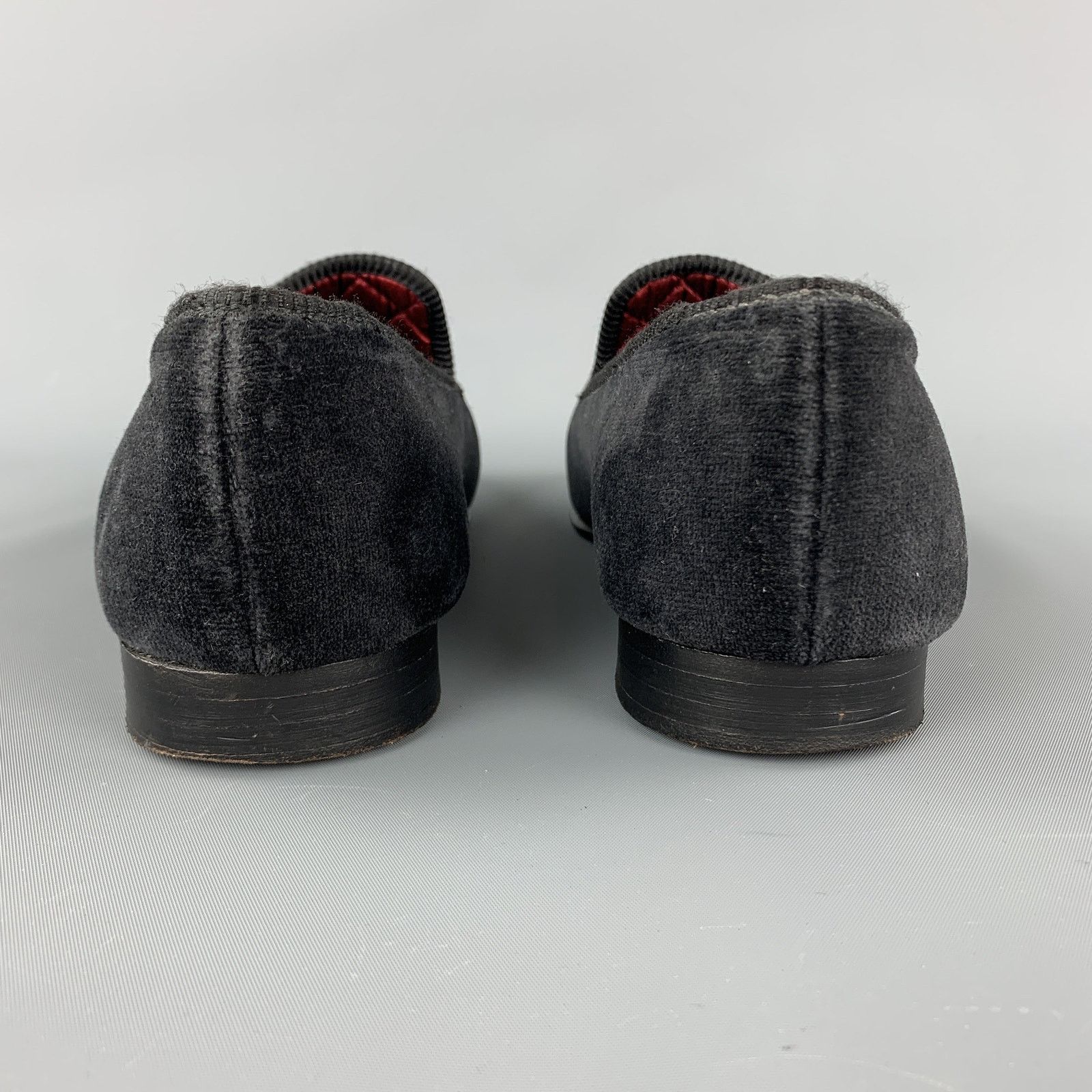Custommade CUSTOM MADE Size 8 Black Embroidery Velvet Slippers Loafers Size US 8 / EU 41 - 7 Thumbnail