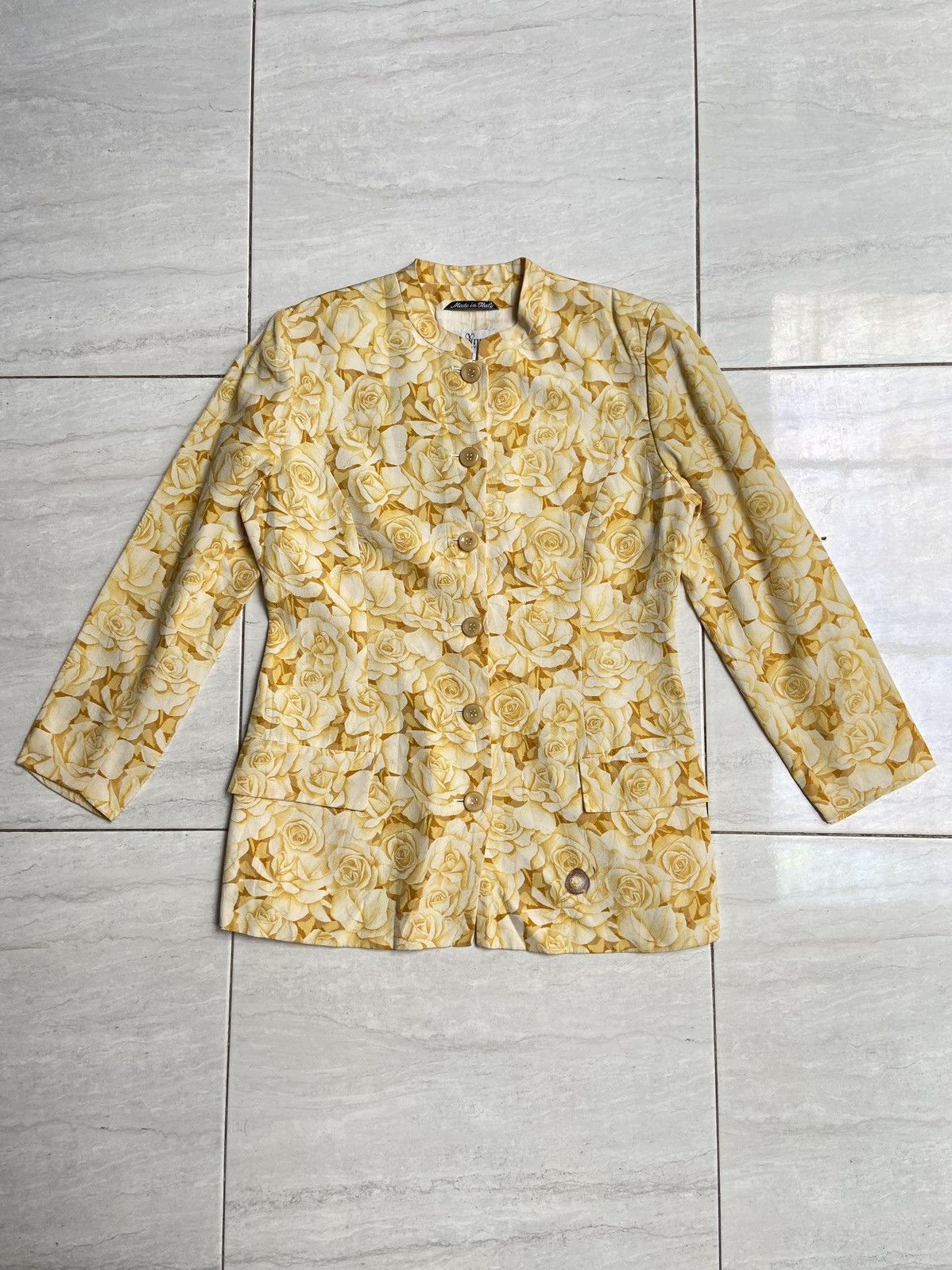 Valentino VALENTINO MISS V Yellow Flower Blazers Size 50L - 1 Thumbnail