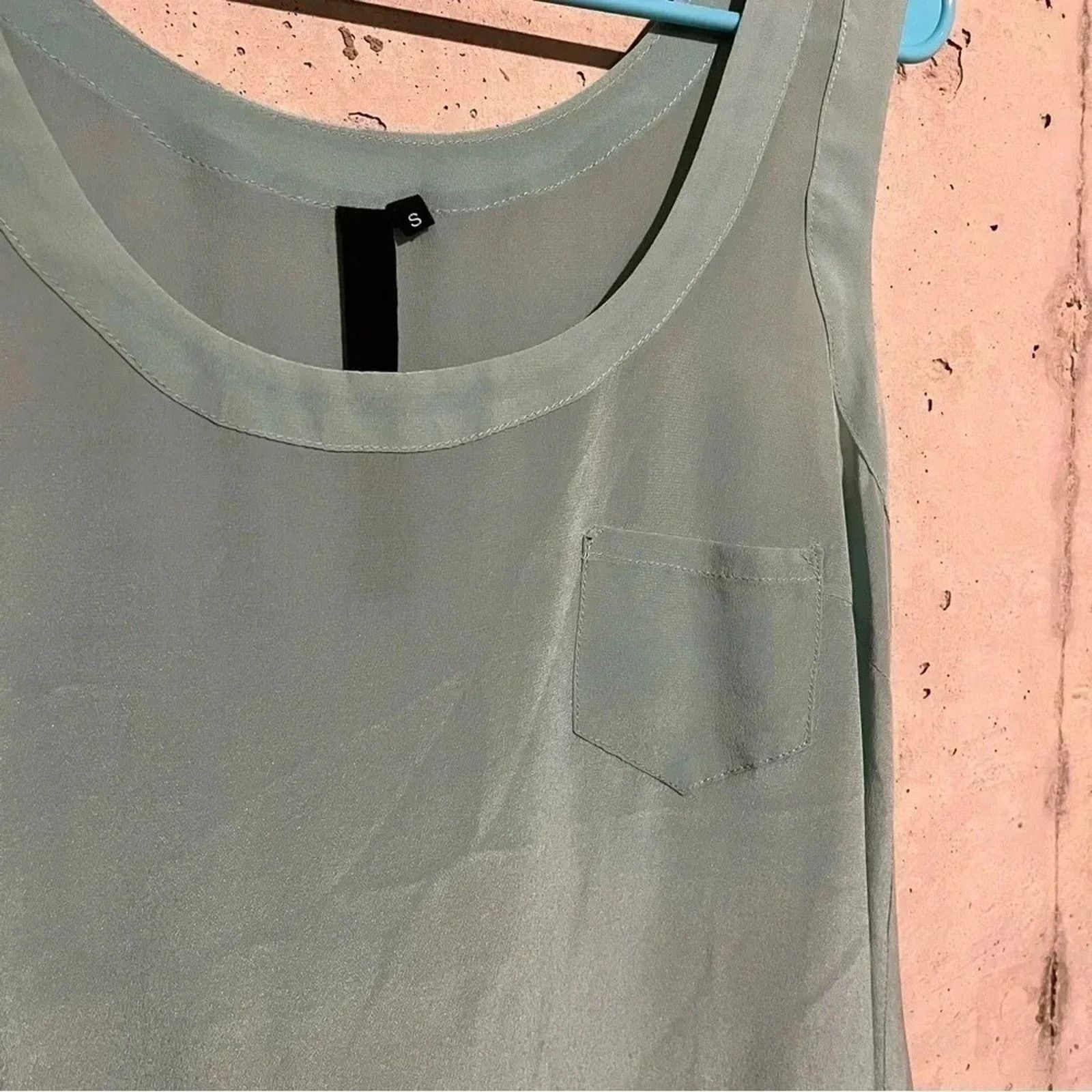 Other Olivaceous Green Summer Silk Flowy Loose Tank Top Women Sz S Size S / US 4 / IT 40 - 2 Thumbnail