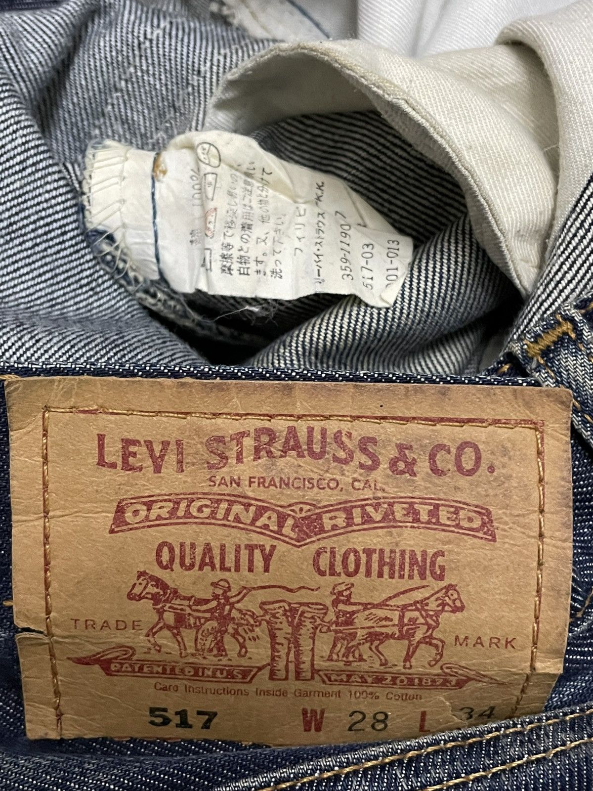 Levi's Vintage Clothing VINTAGE 517 LEVIS 90S DESIGNER USA FLARED DISTRESSED DENIM Size US 28 / EU 44 - 16 Thumbnail