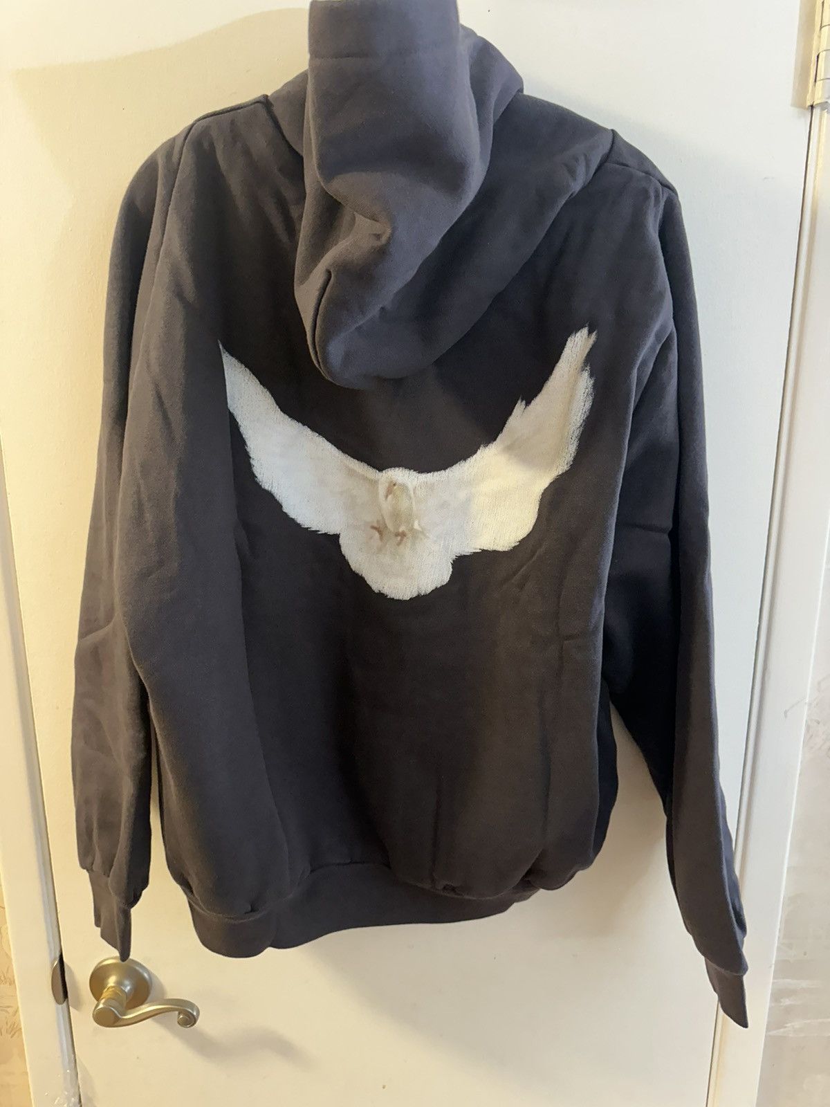 Yeezy gap balenciaga shrunken dove hoodie black size large