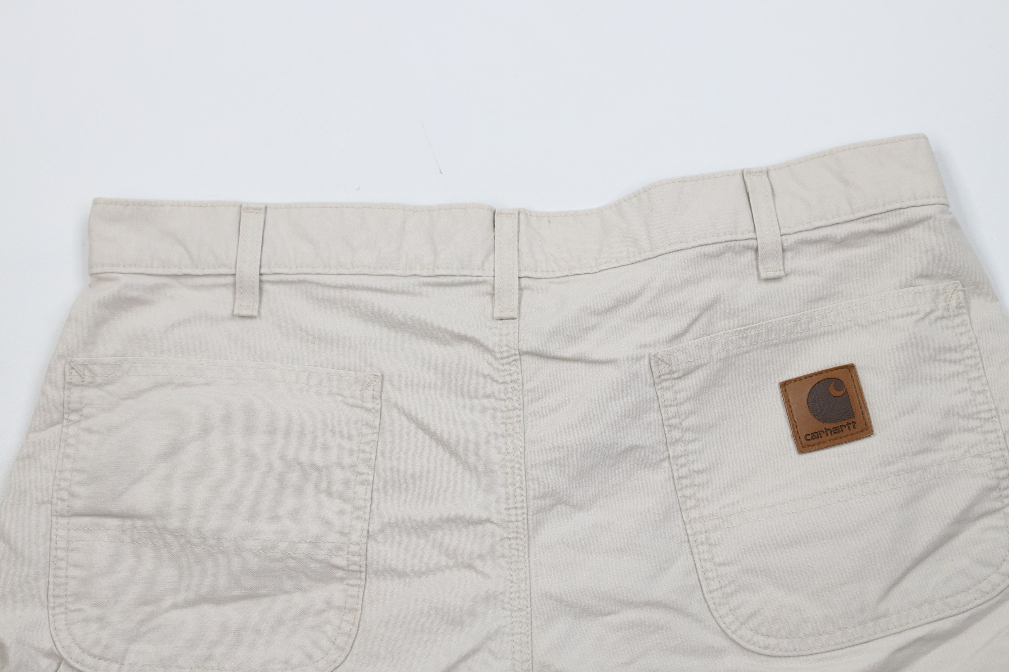 Carhartt Vintage Y2K 2002 Carhartt Relaxed Dungaree Shorts Beige Size US 36 / EU 52 - 10 Thumbnail