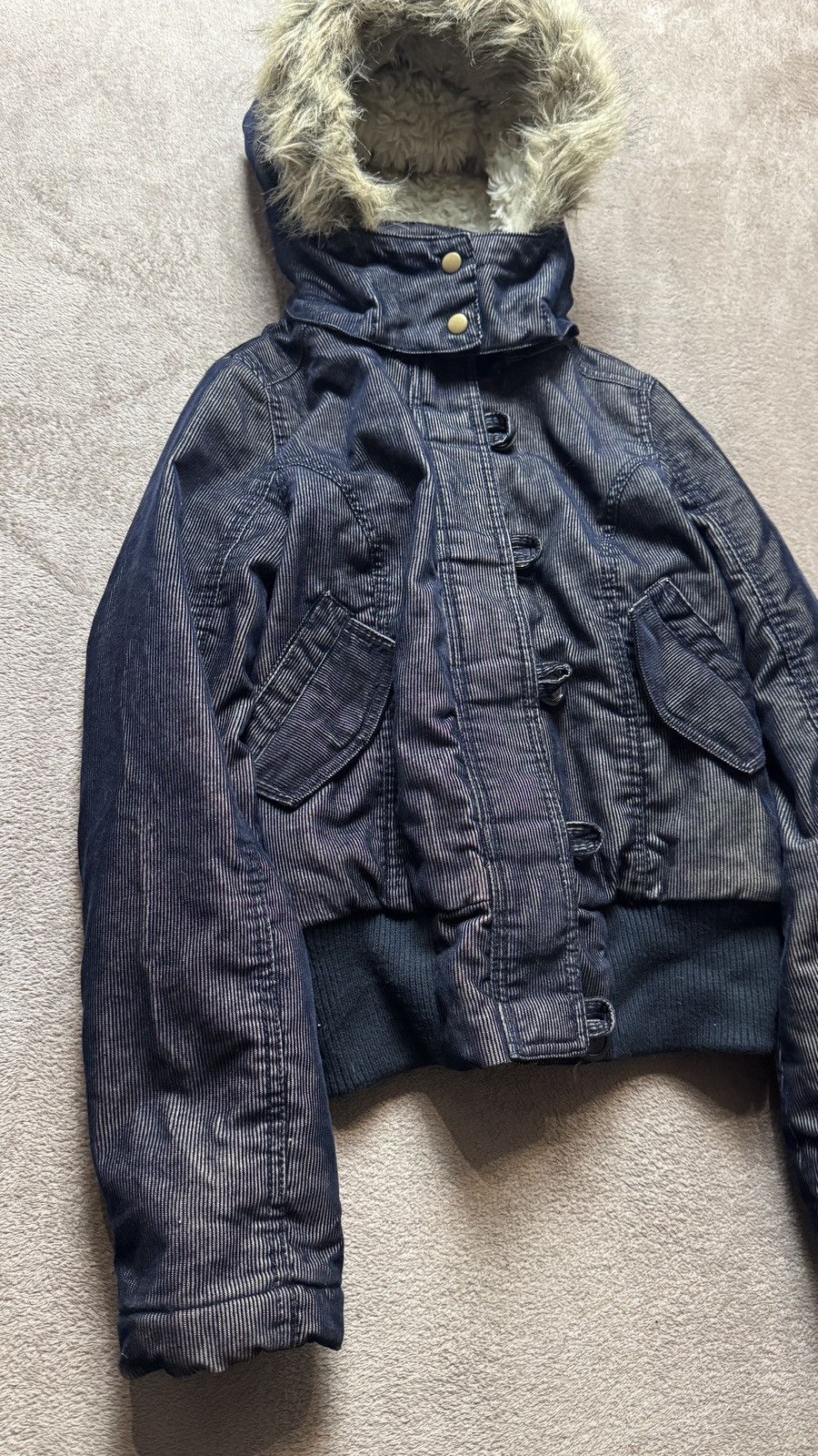 Japanese Brand Y2K Faux Fur Jacket Ifsixwasnine LGB Goa dolce gabbana cdg Size US S / EU 44-46 / 1 - 3 Thumbnail
