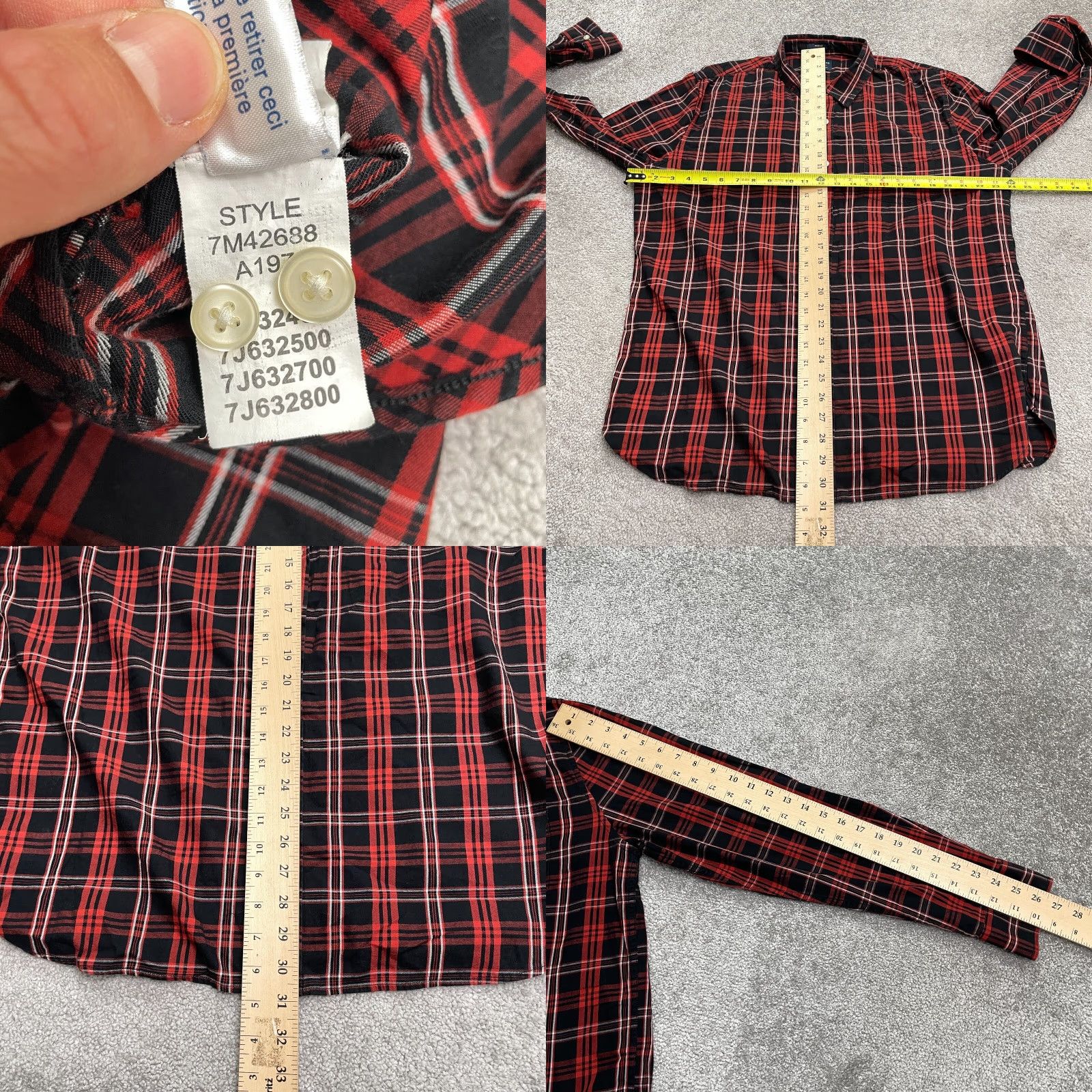 Lucky Brand LUCKY BRAND Slim Fit Button-Up Shirt Mens XL Multicolor Plaid Casual Top Size US XL / EU 56 / 4 - 8 Thumbnail