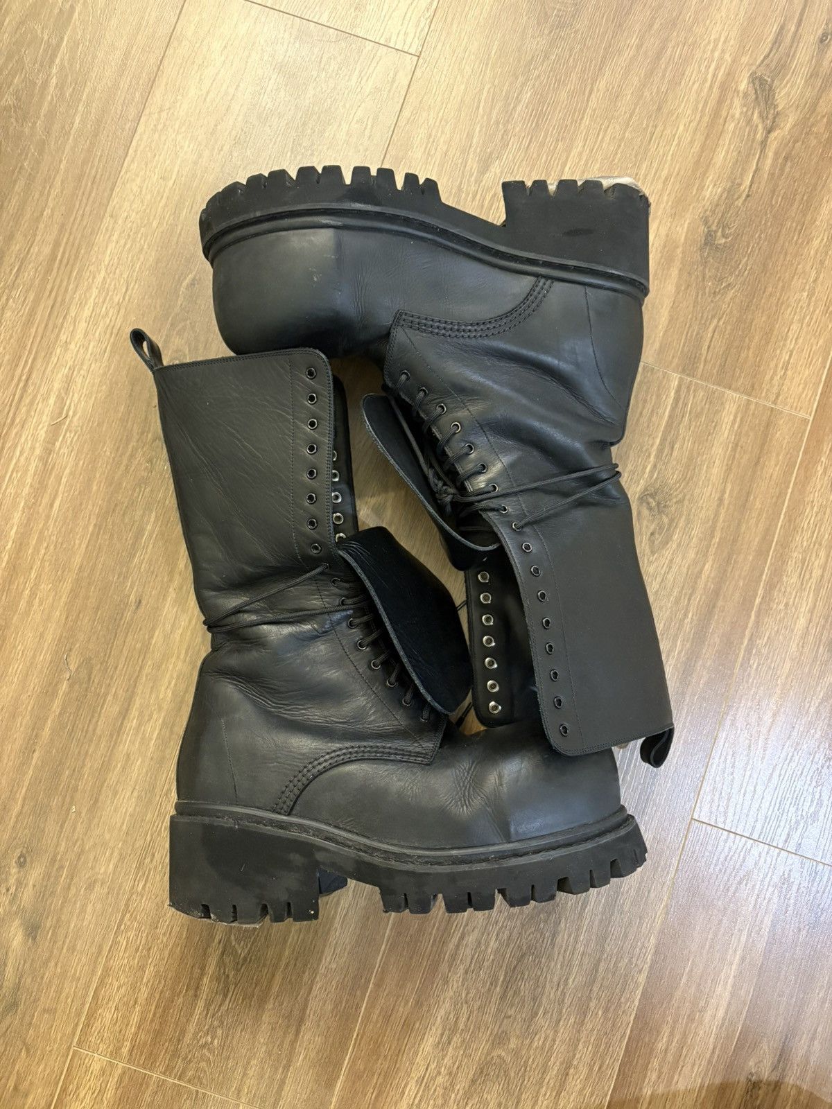 Balenciaga runway stomper boots