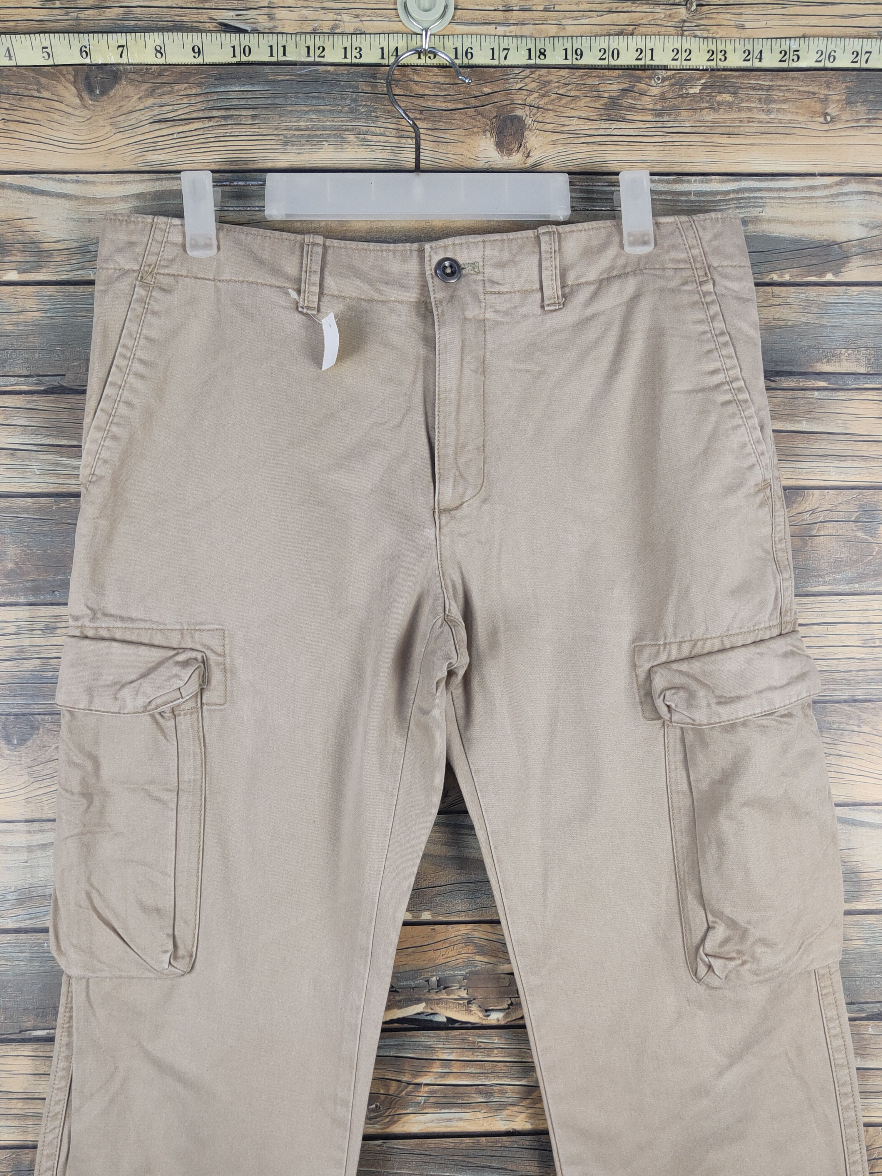 Japanese Brand DL Gap Beige Multipocket Tactical Cargo Pants #1581 Size US 32 / EU 48 - 2 Thumbnail