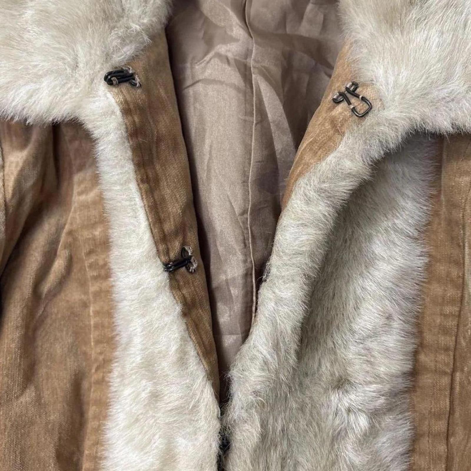 Other Faux fur fairy grunge brown penny lane style jacket coat Size XS / US 0-2 / IT 36-38 - 4 Thumbnail