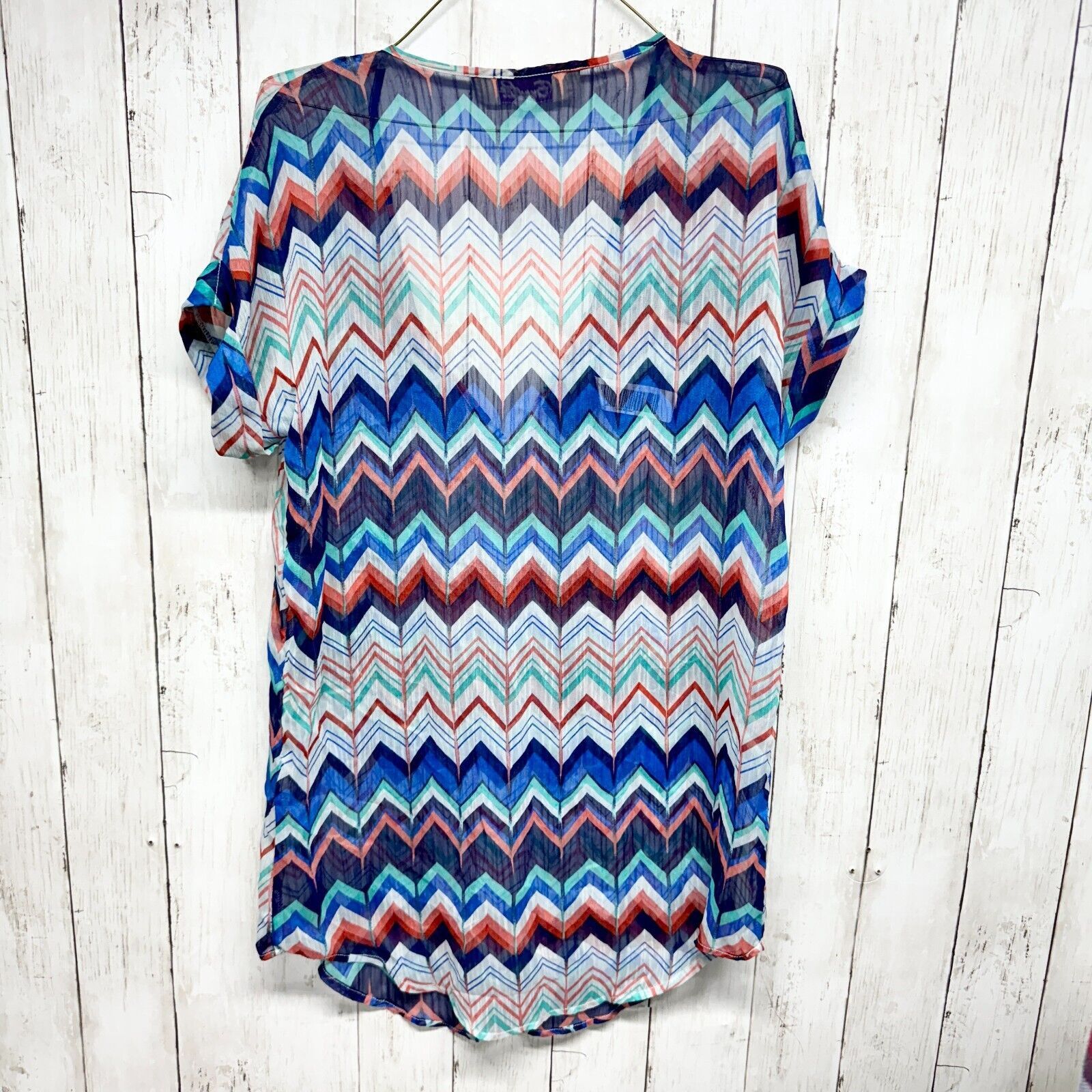 Other Emmlee Swim Cover Sz S/M Short Sleeve Deep V Neck Sheer Swim Size S / US 4 / IT 40 - 4 Thumbnail