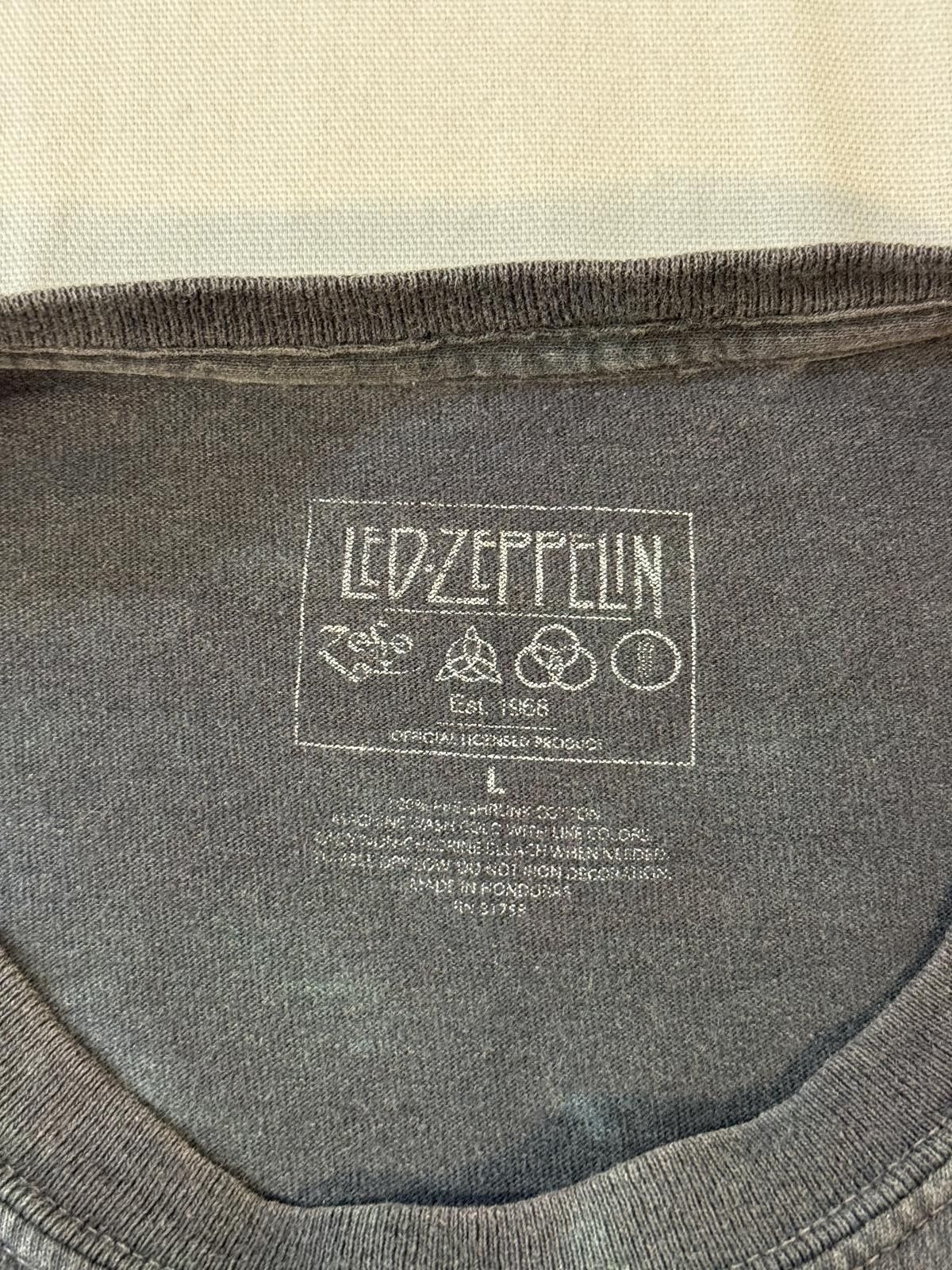 Designer Y2K Faded Led Zeppelin Tie Dye T-shirt Zoso Blimp Album -L Size US L / EU 52-54 / 3 - 2 Thumbnail
